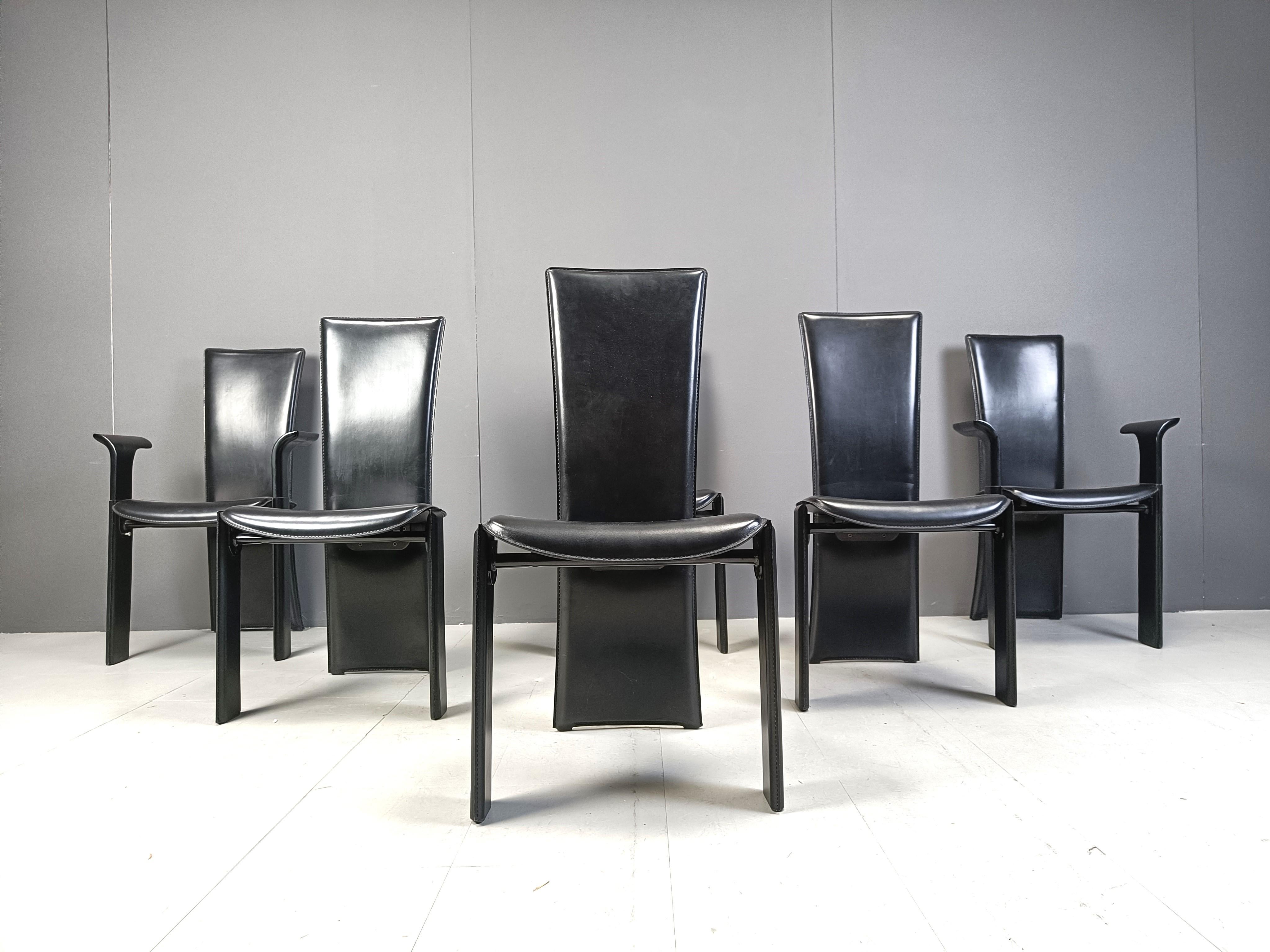 Italian Vintage dining chairs by Pietro costantini, 1980s, set of 6