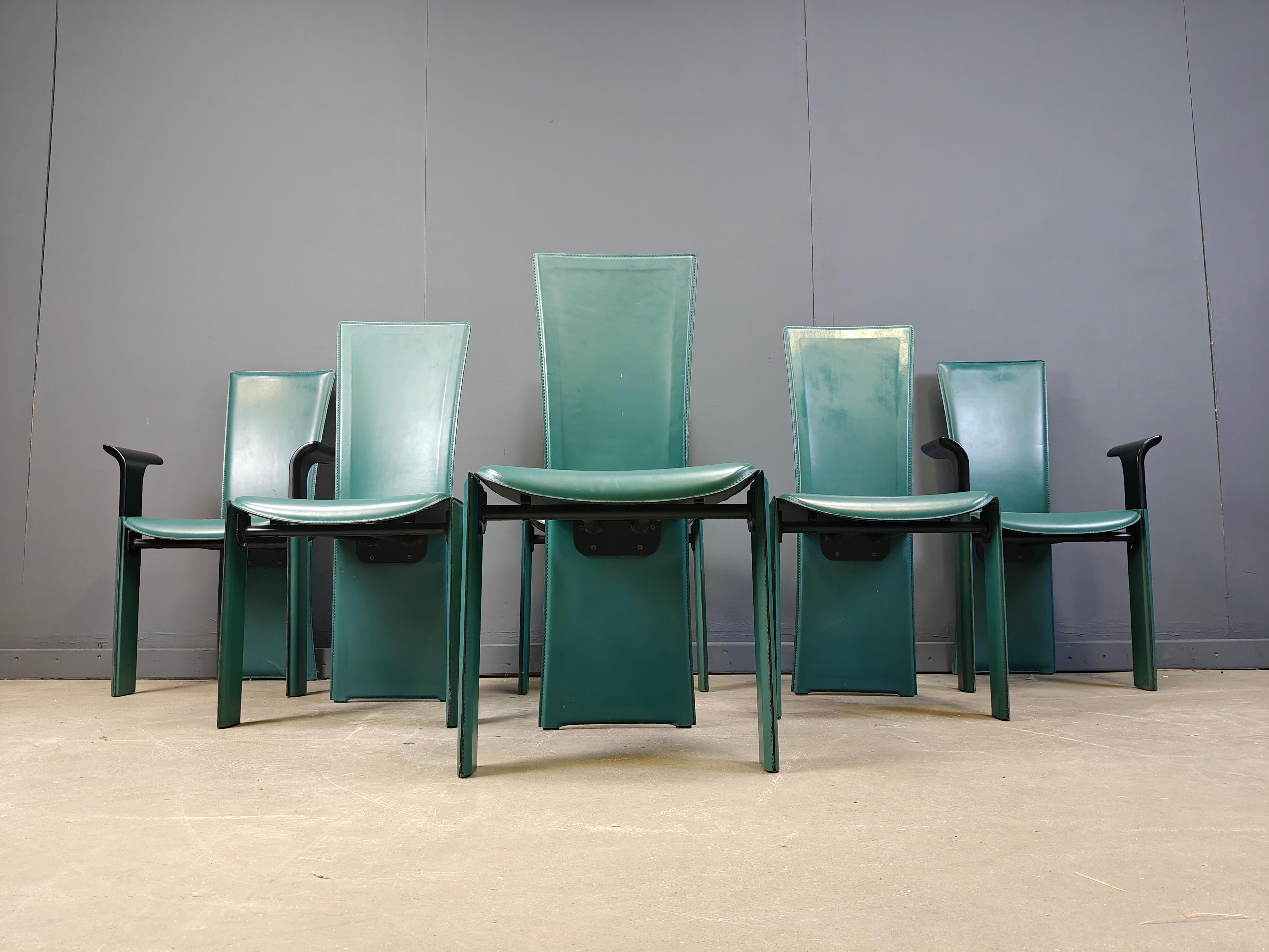 Esszimmerstühle im Vintage-Stil von Pietro costantini, 1980er Jahre, 6er-Set im Angebot 2