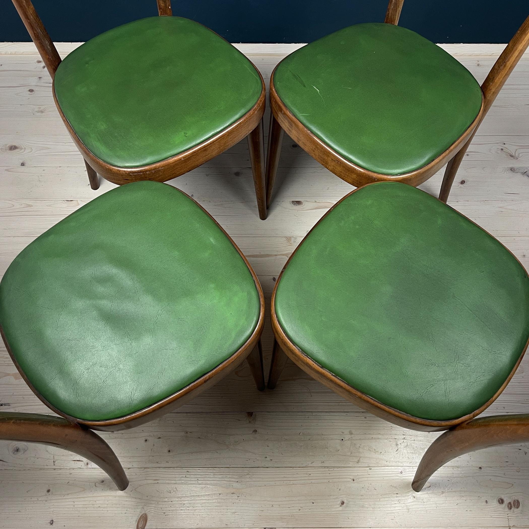 Esszimmerstühle im Vintage-Stil von Pirelli Sapsa, Italien 1950er Jahre, 4er Jahre, Set im Angebot 7