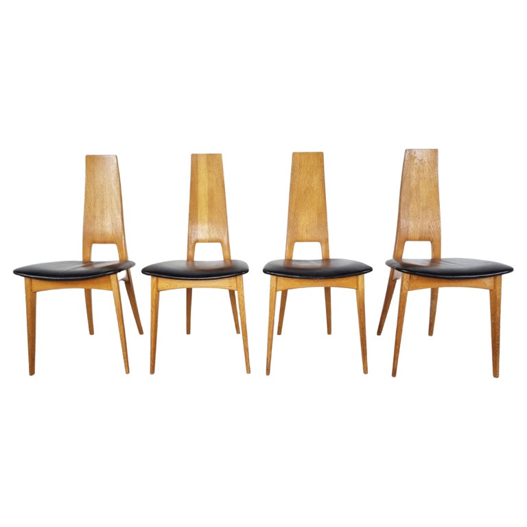 Vintage Dining Chairs by Van Den Berghe Pauvers, 1970s For Sale
