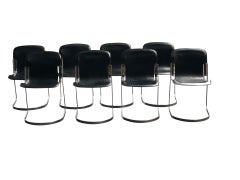 Vintage Dining Chairs by Willy Rizzo for Cidue Set of 8, 1970s