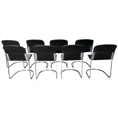 Vintage Dining Chairs by Willy Rizzo for Cidue Set of 8, 1970s