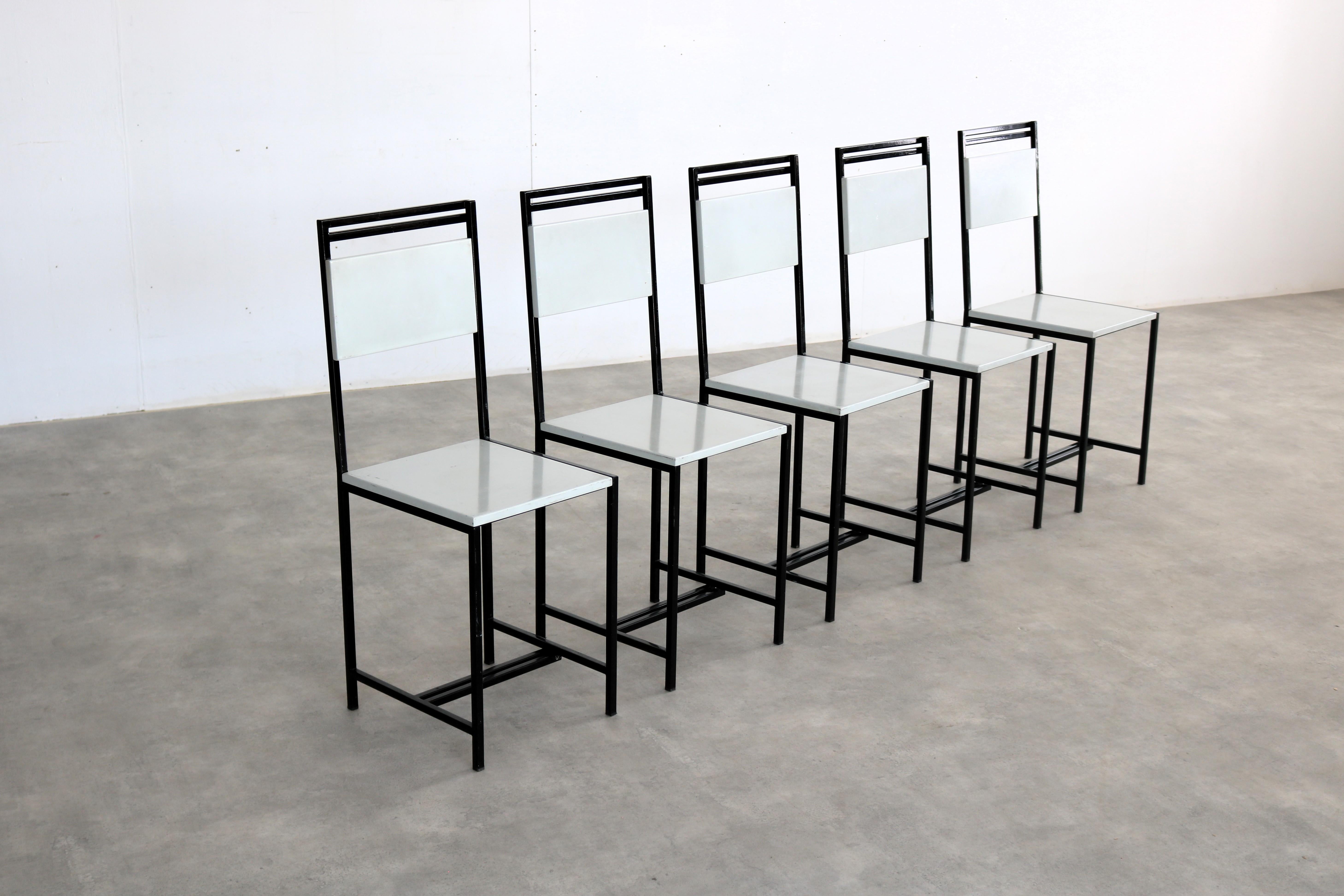 Mid-20th Century vintage dining chairs  chairs  1960s  set of 5 For Sale