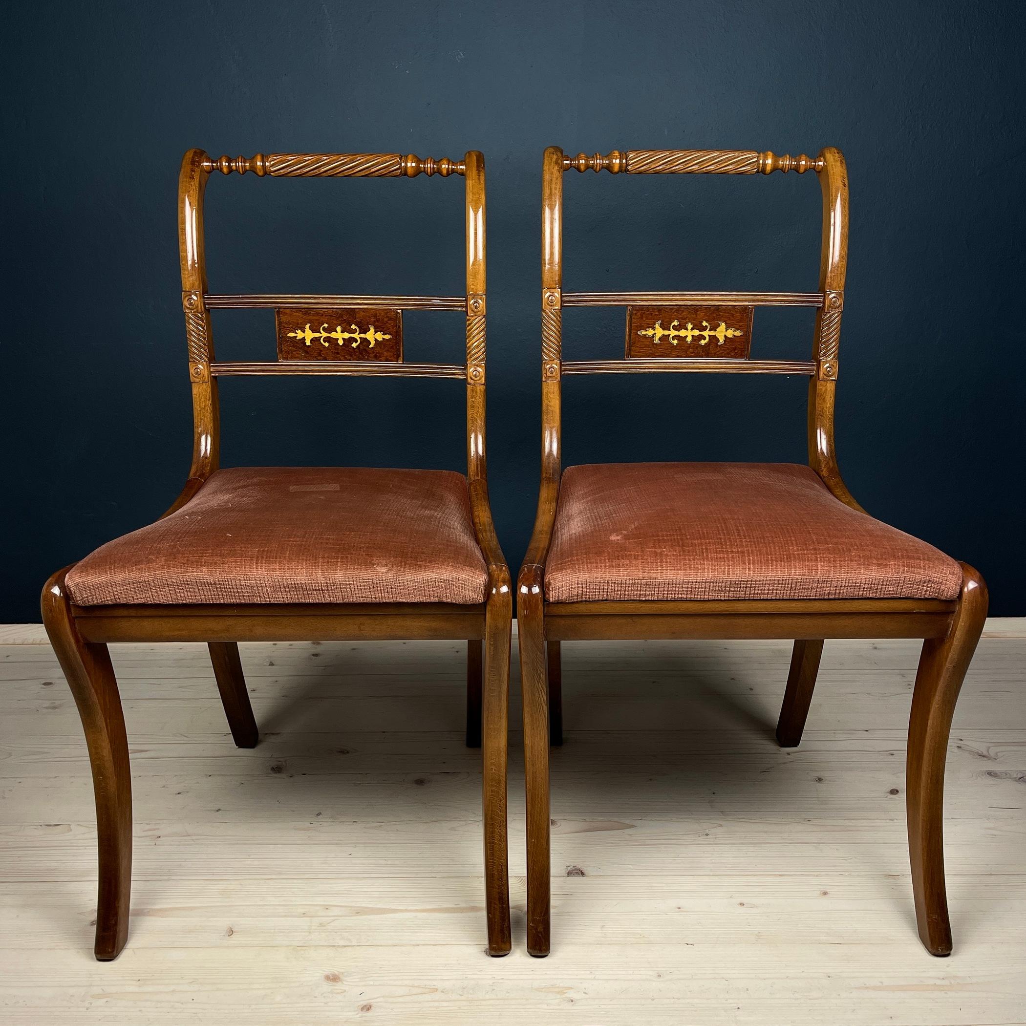 Vintage dining chairs, Italy 1960s Set of 2 For Sale 6