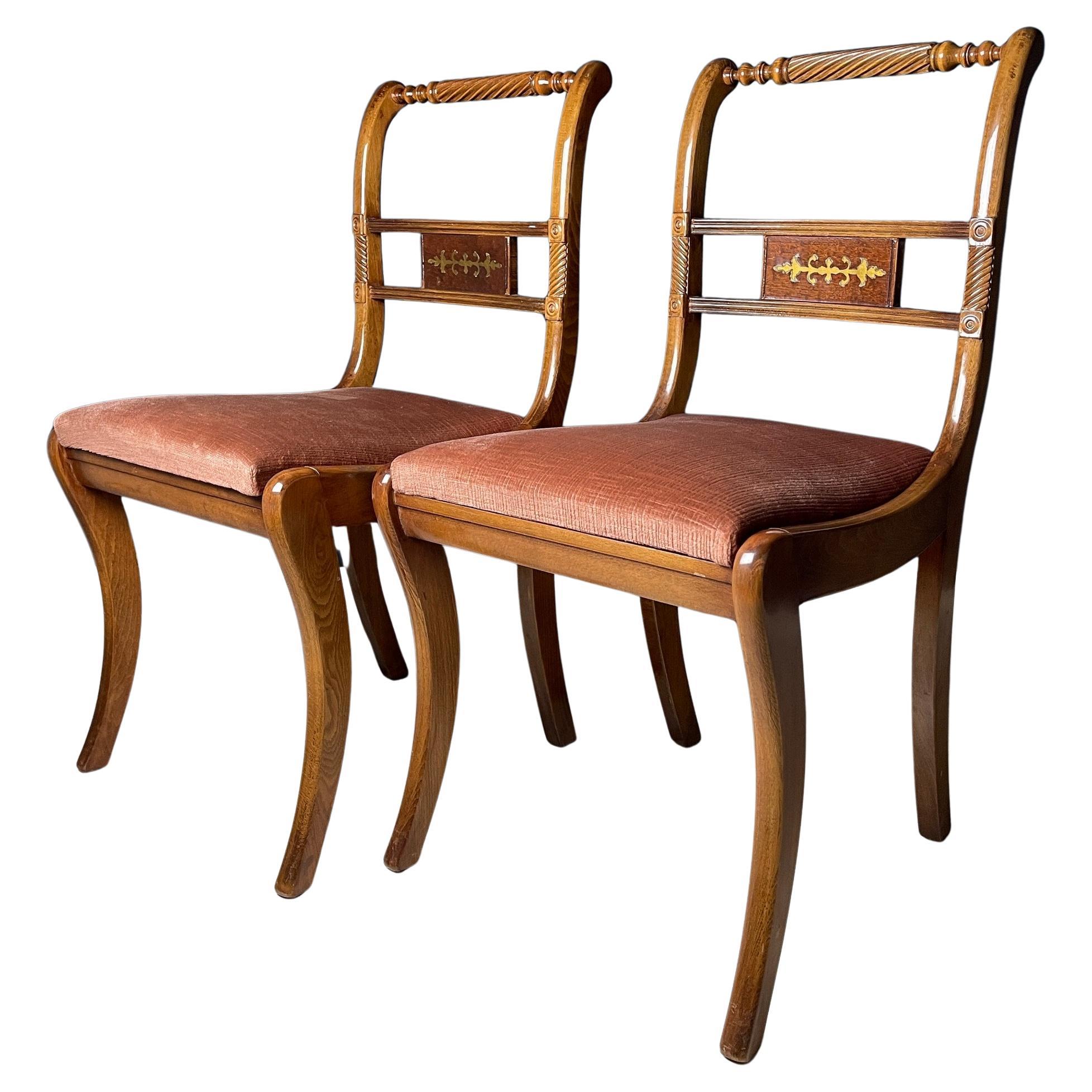 Vintage dining chairs, Italy 1960s Set of 2 For Sale