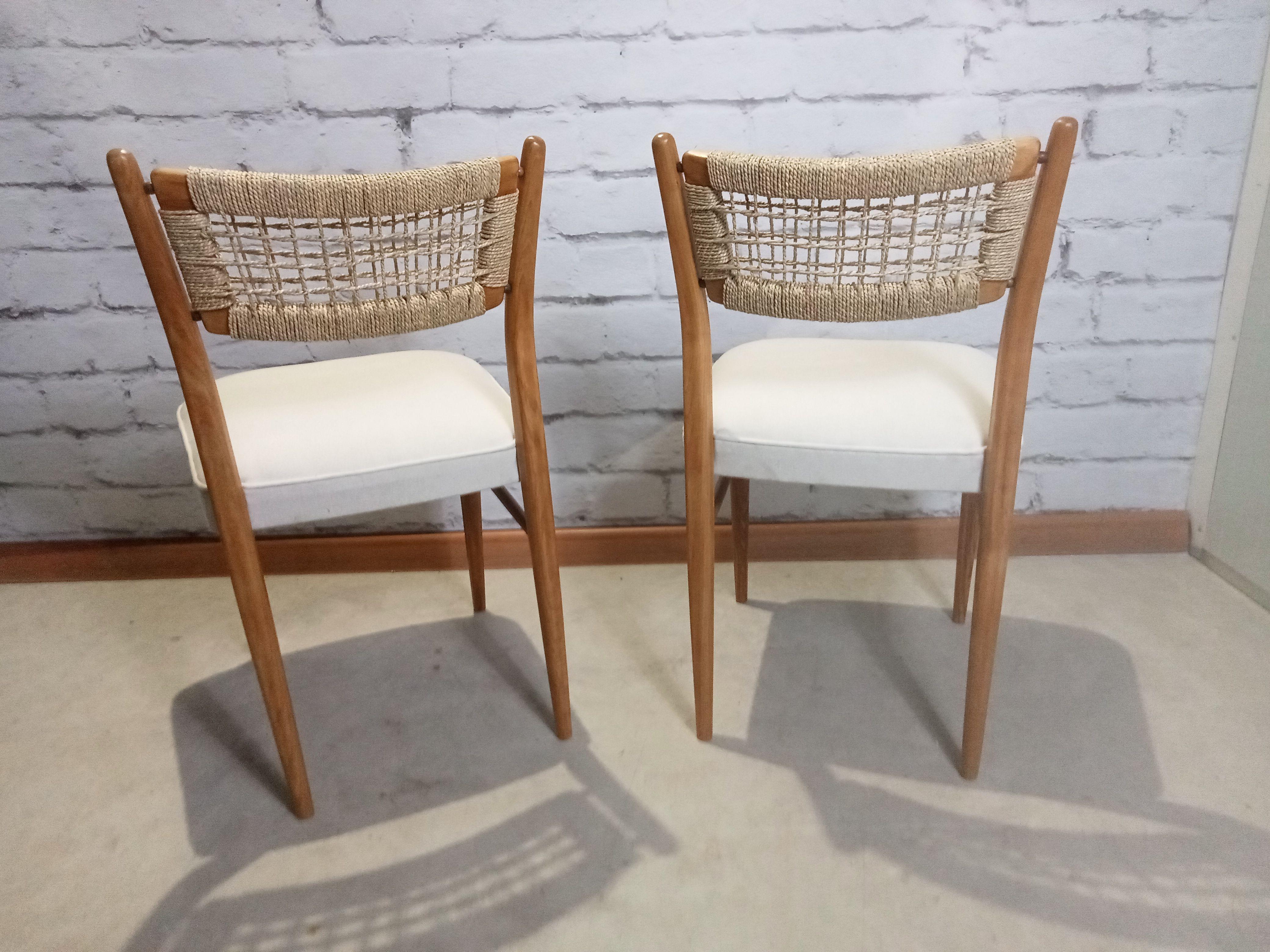 Wool Vintage Dining Chairs, Set of 4