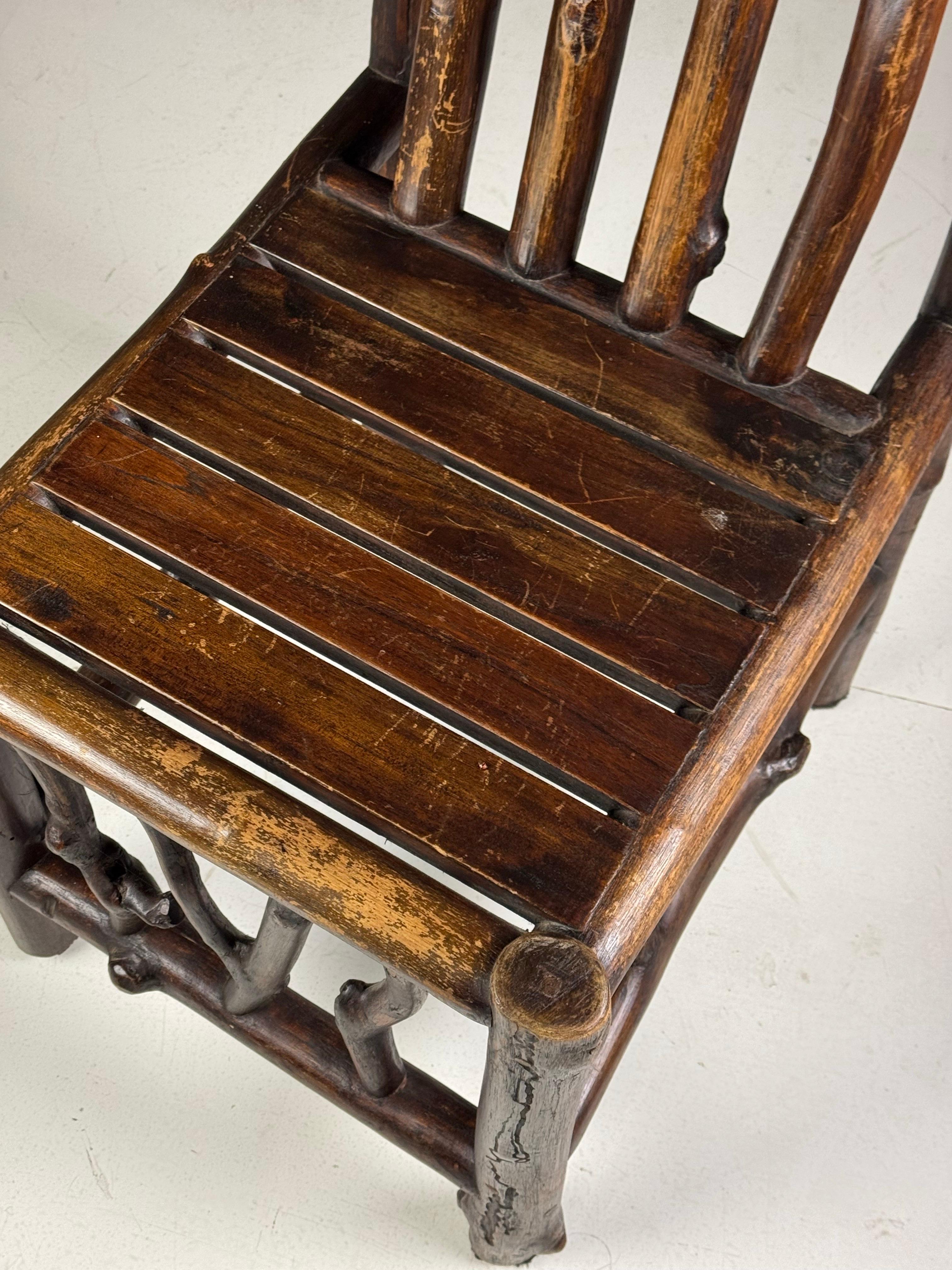 Chaises de salle à manger vintage tronc en vente 5