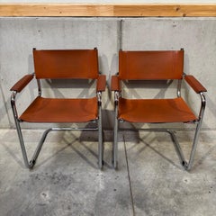 Vintage-Stühle für das Esszimmer Freischwinger-Stühle 6 Pieces Designer Mart Stam, 70