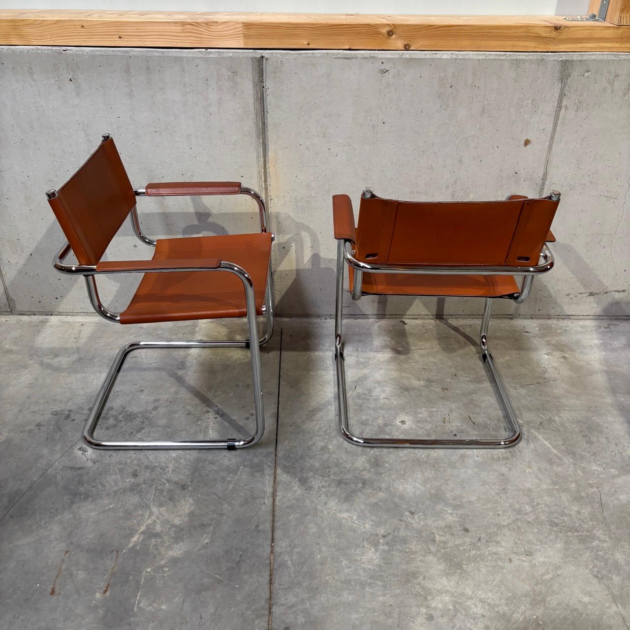 Late 20th Century Vintage dining room chairs  cantilever chairs 6 pieces  Designer Mart Stam, 70