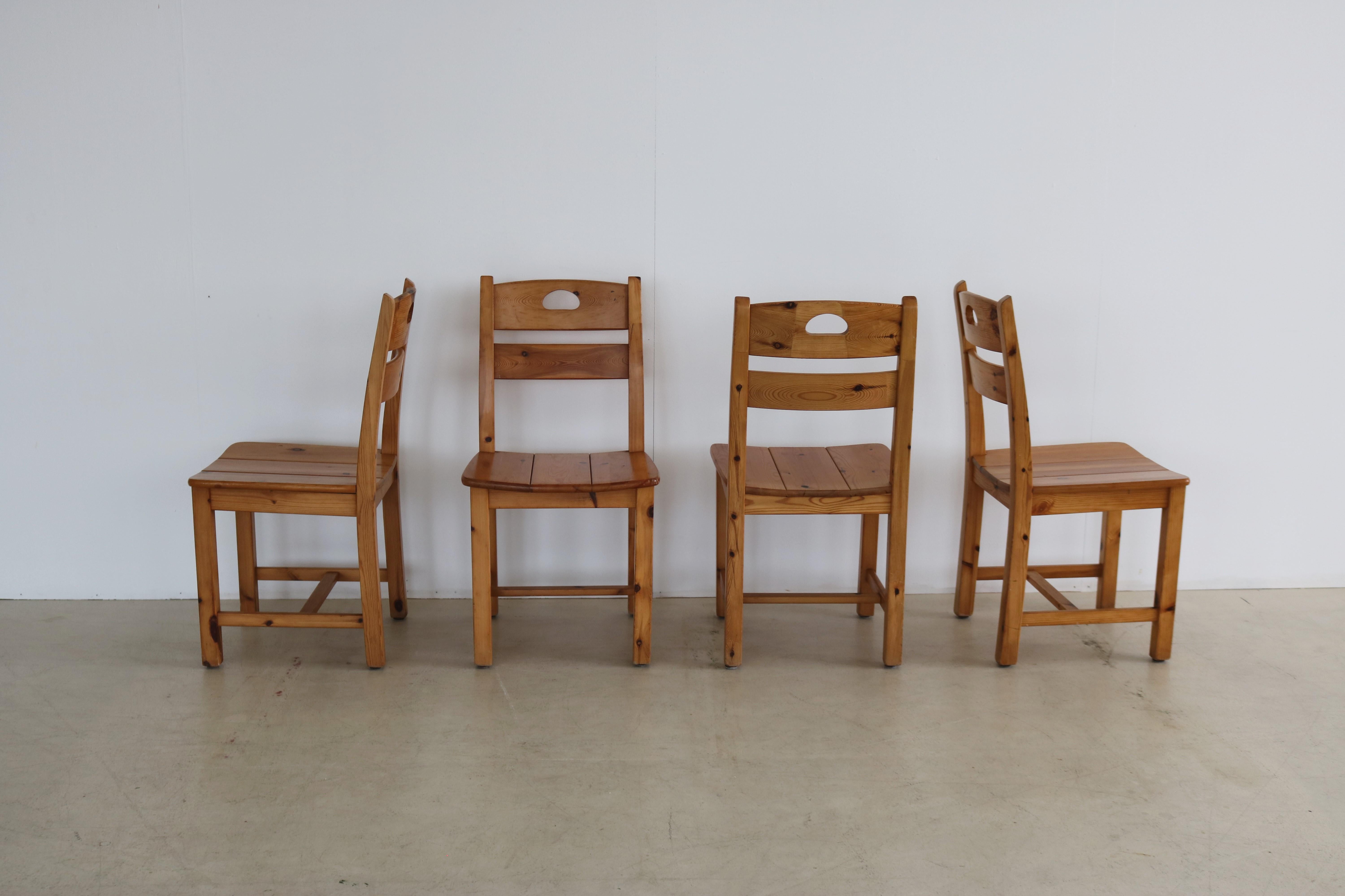 vintage dining room chairs  chairs  pine For Sale 1