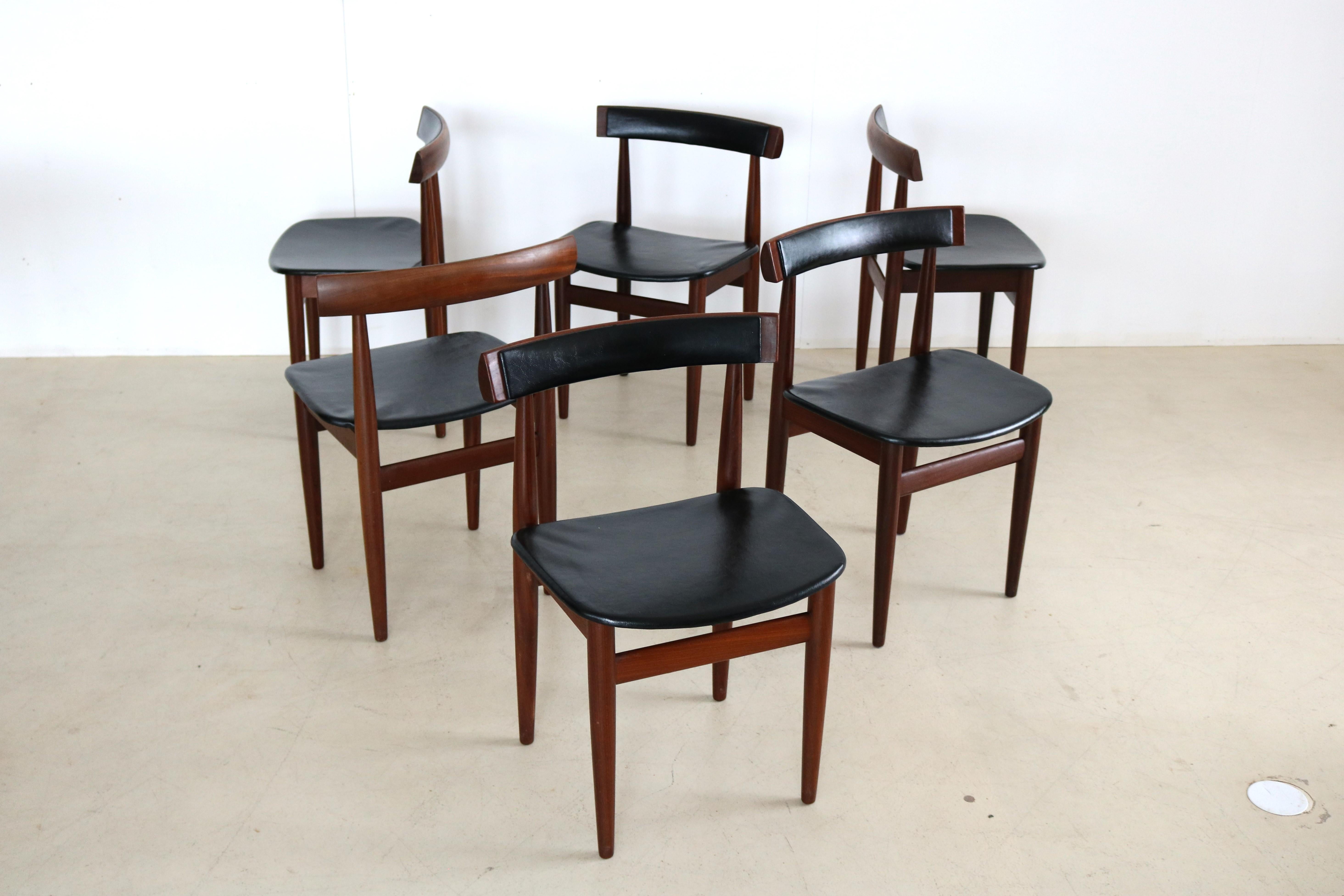 vintage dining room set  table  chairs  Frem Rojle  Danish design For Sale 9