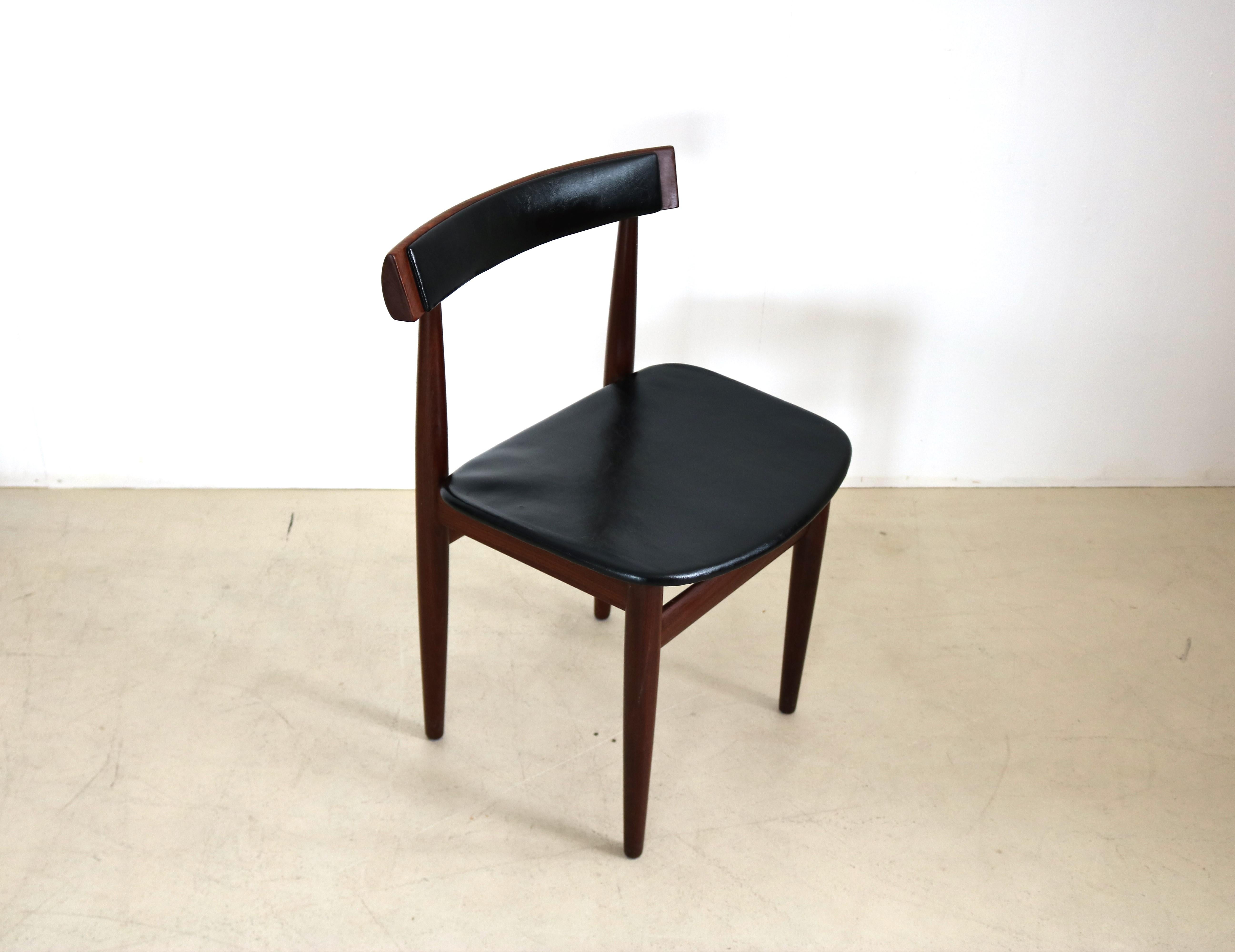 vintage dining room set  table  chairs  Frem Rojle  Danish design For Sale 11