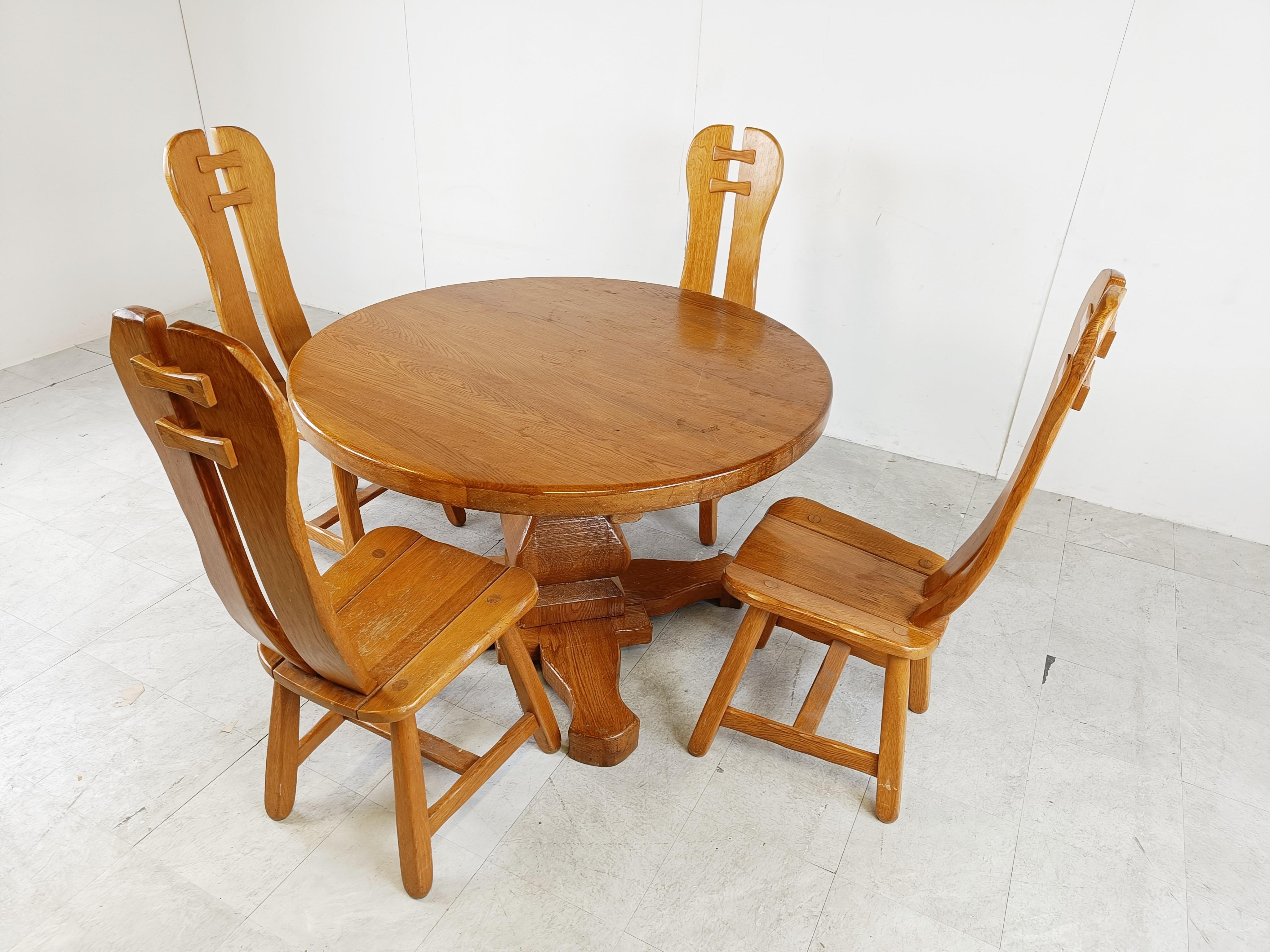 vintage children's wooden table and chairs