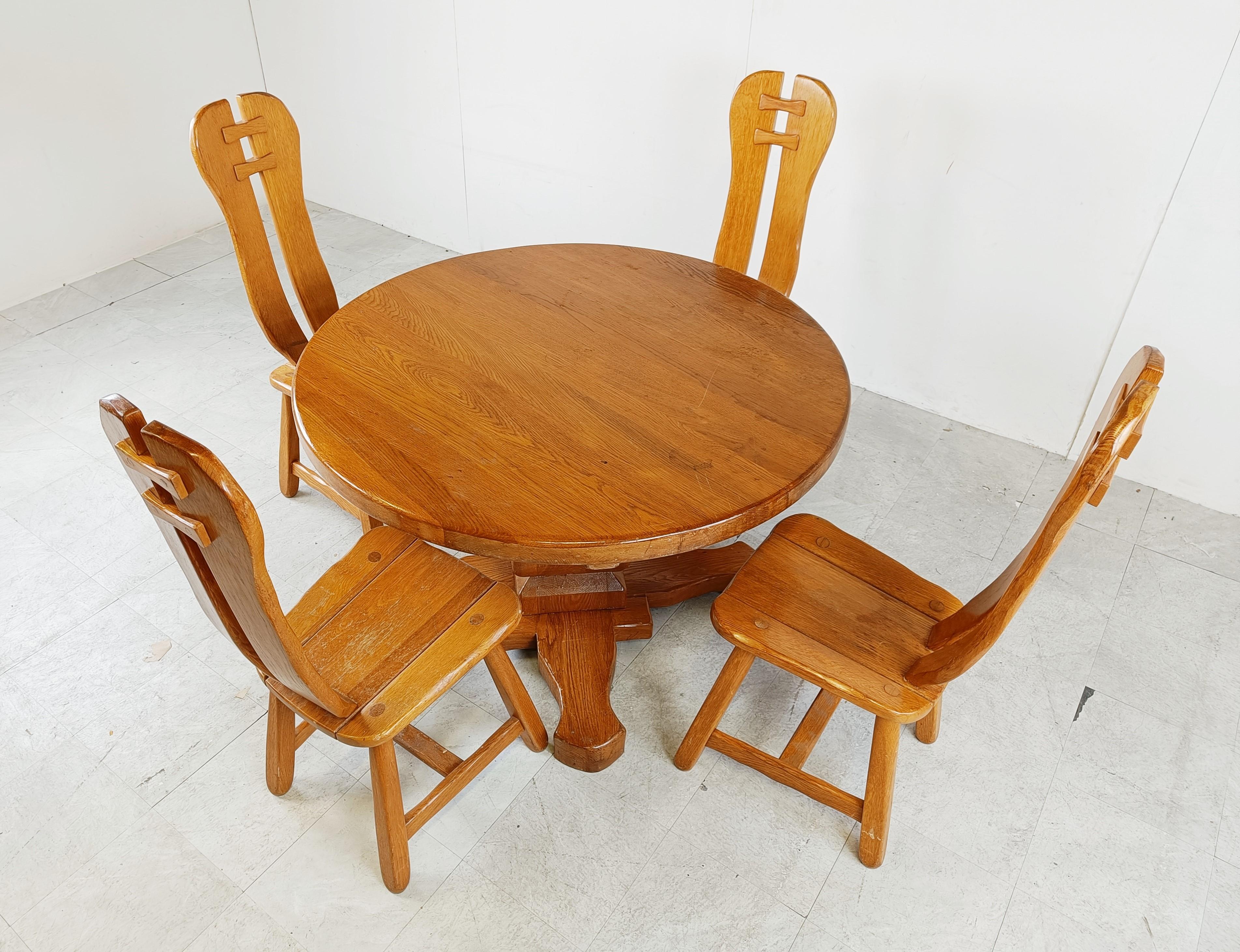 Vintage Dining Set by Depuydt, Belgium, 1960s In Good Condition For Sale In HEVERLEE, BE