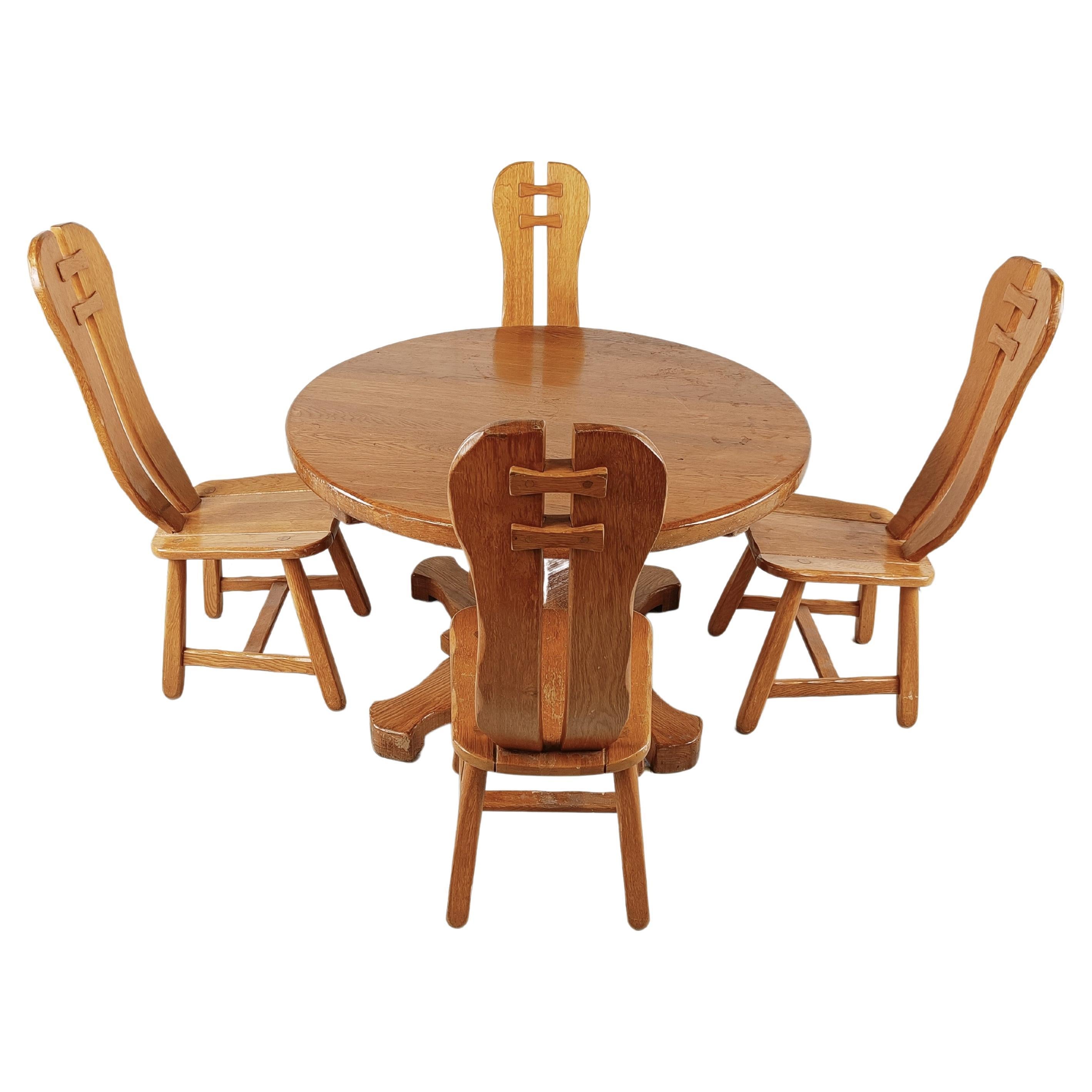 Ensemble de salle à manger vintage par Depuydt, Belgique, années 1960 en vente