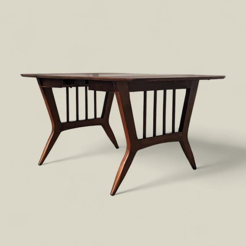 Ensemble de salle à manger vintage, table à abattants, six chaises, milieu de siècle, MCM, stratifié en vente 2