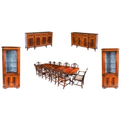 Vintage Dining Suite Table 12Chairs 2 Sideboards 2 corner cabinets Harrods 20thC Vintage Dining Suite Table 12Chairs 2 Sideboards 2 corner cabinets Harrods 20thC