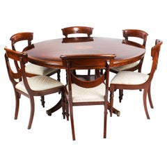 Table de salle à manger et 6 chaises vintage du XXe siècle