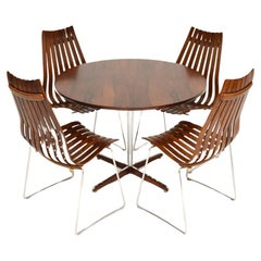 Vintage Dining Table and Chairs by Hans Brattrud