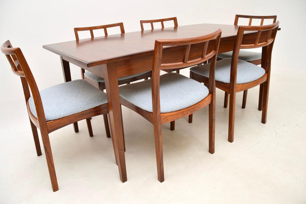 Mid-Century Modern Vintage Dining Table and Six Chairs by Robert Heritage for Archie Shine For Sale