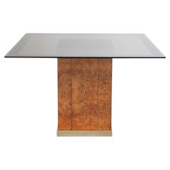 Table de salle à manger vintage attribuée à Jean Claude Mahey pour Roche Bobois - années 1980