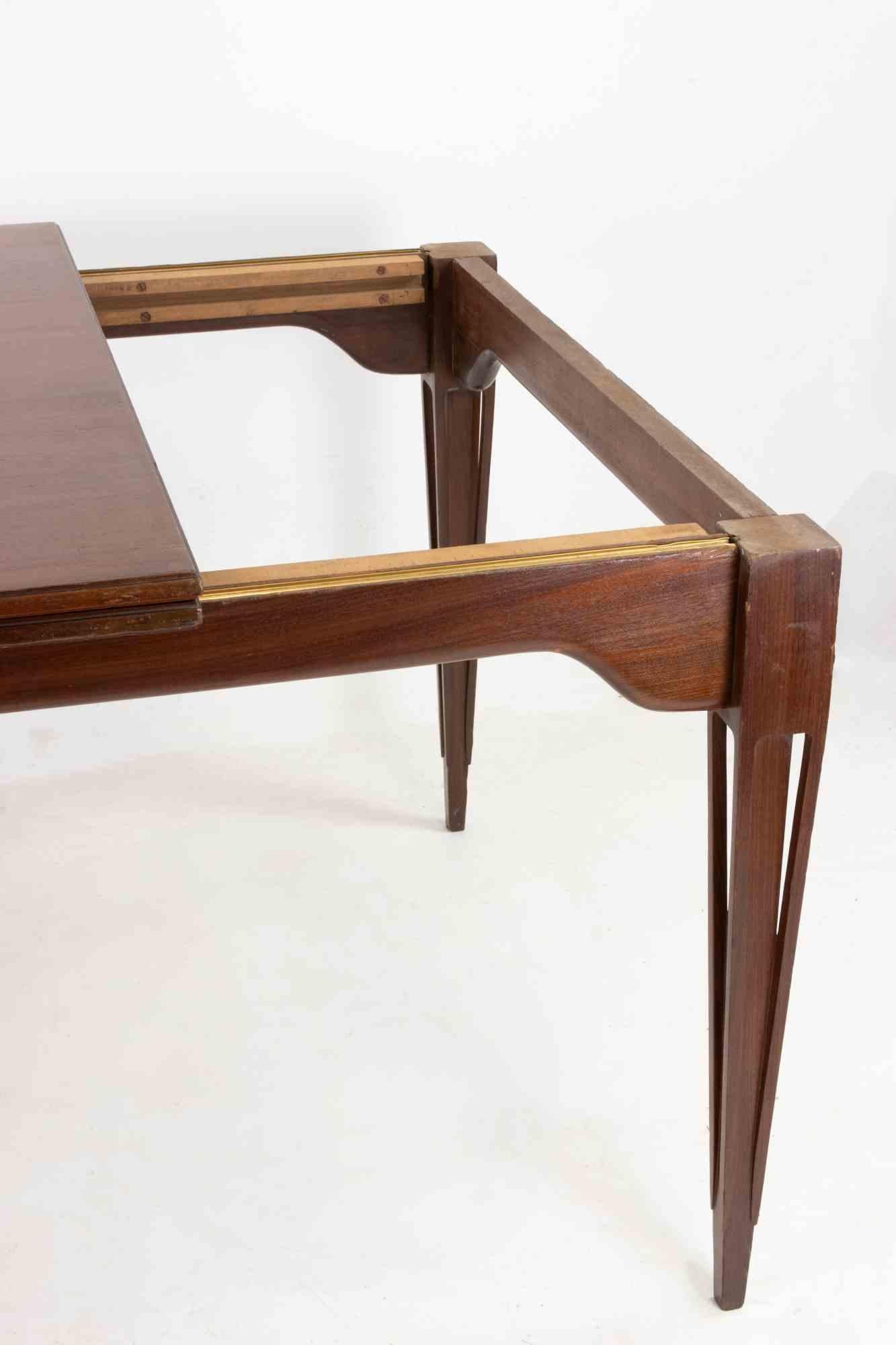 Bois Table de salle à manger vintage de Fratelli Proserpio, années 1960 en vente