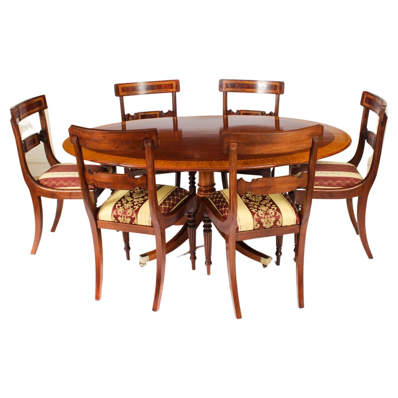 Vintage Dining Table by William Tillman & 6 Chairs 20th Century