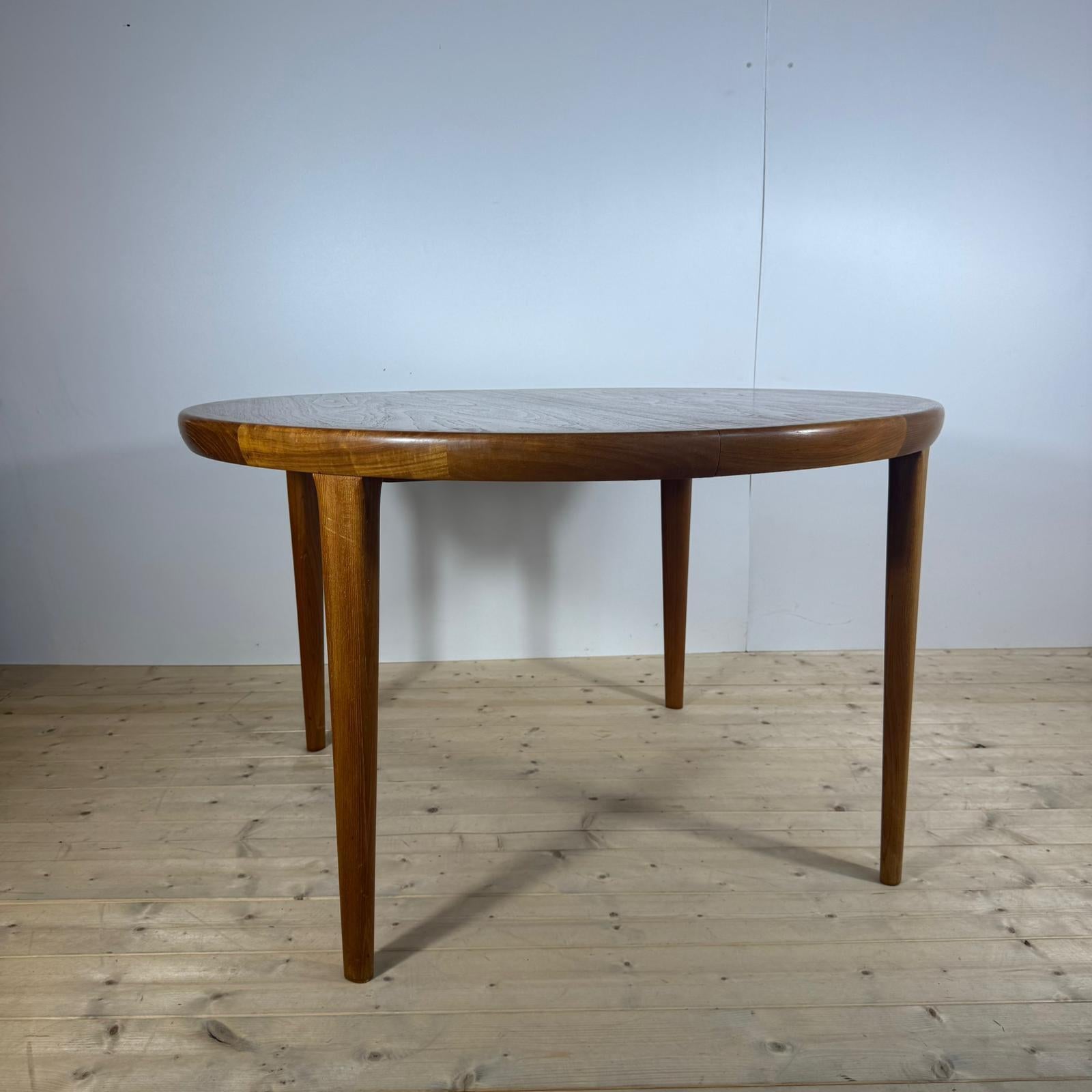 Table de salle à manger vintage en teck, Danemark années 1960
