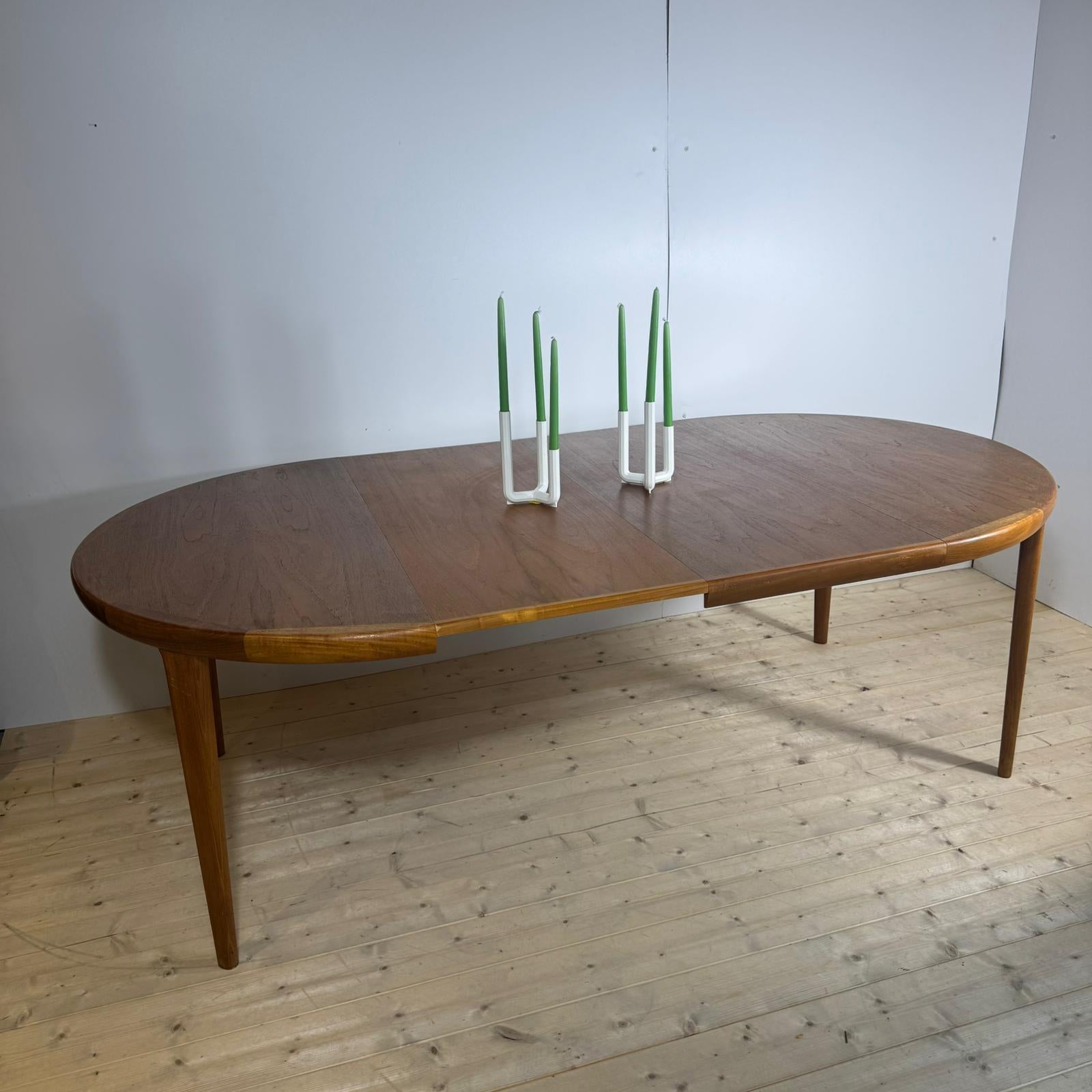 Teck Table de salle à manger vintage, Danemark 1960 en vente
