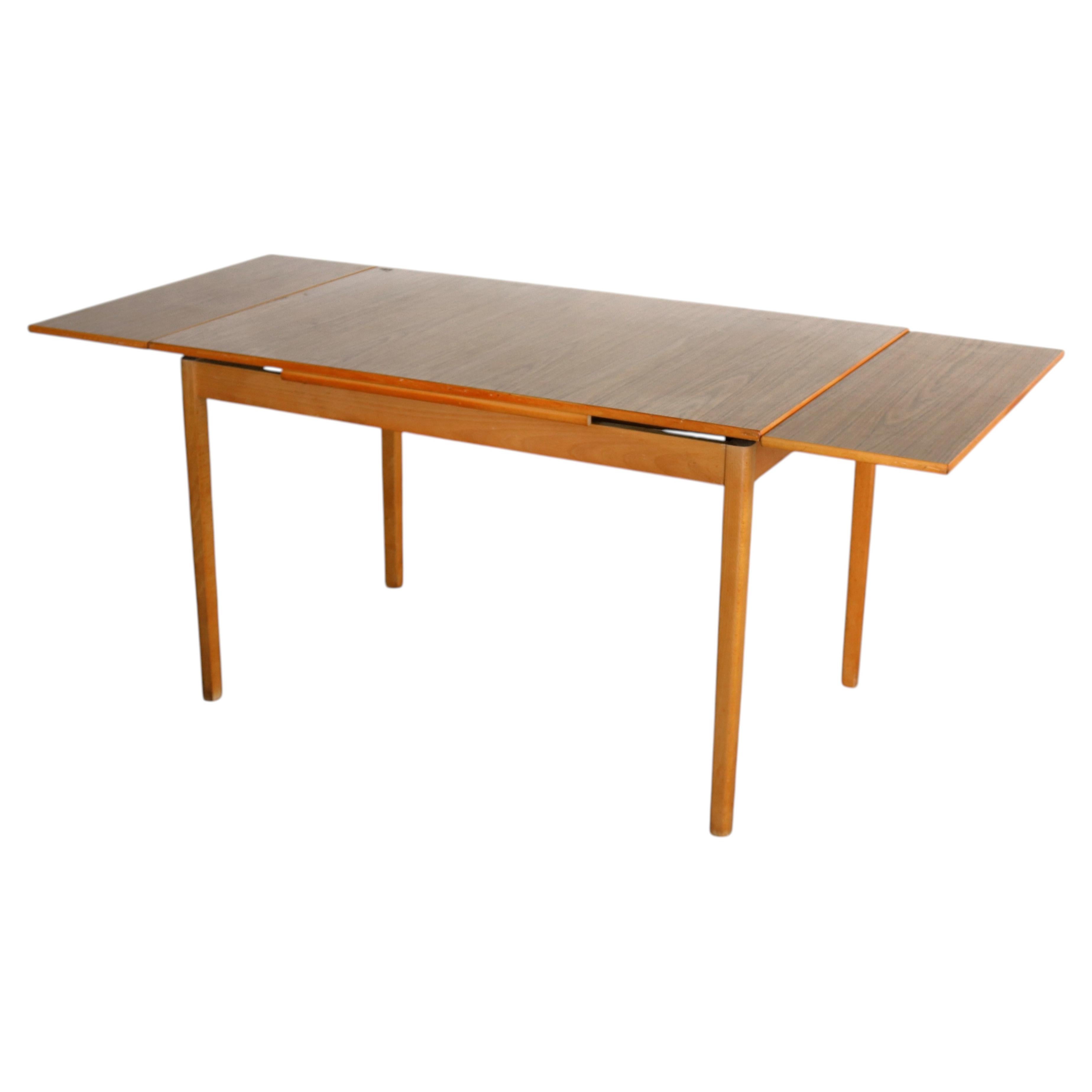 Vintage Extendable Dining Table, Teak Wood, Swedish Design, 1960s