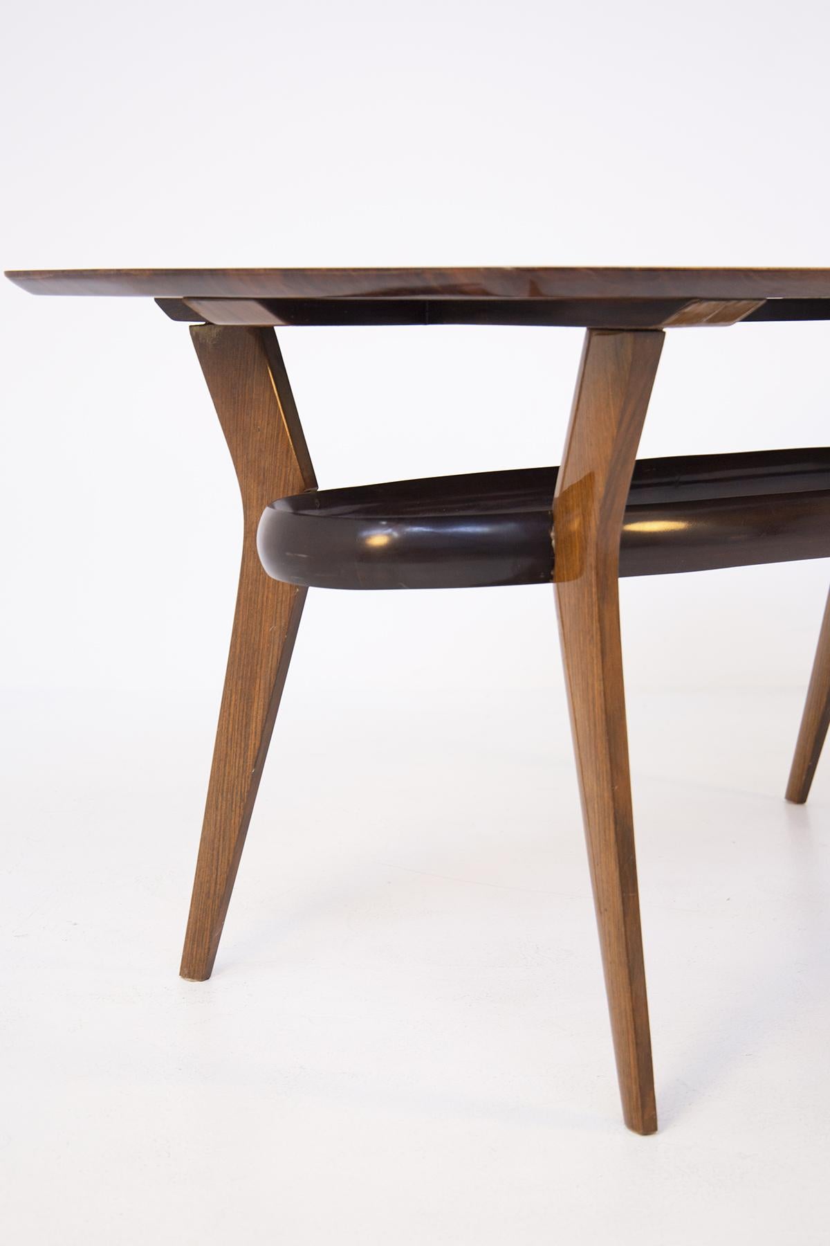 Mid-Century Modern Vintage Dining Table in Fine Italian Wood, 1950s