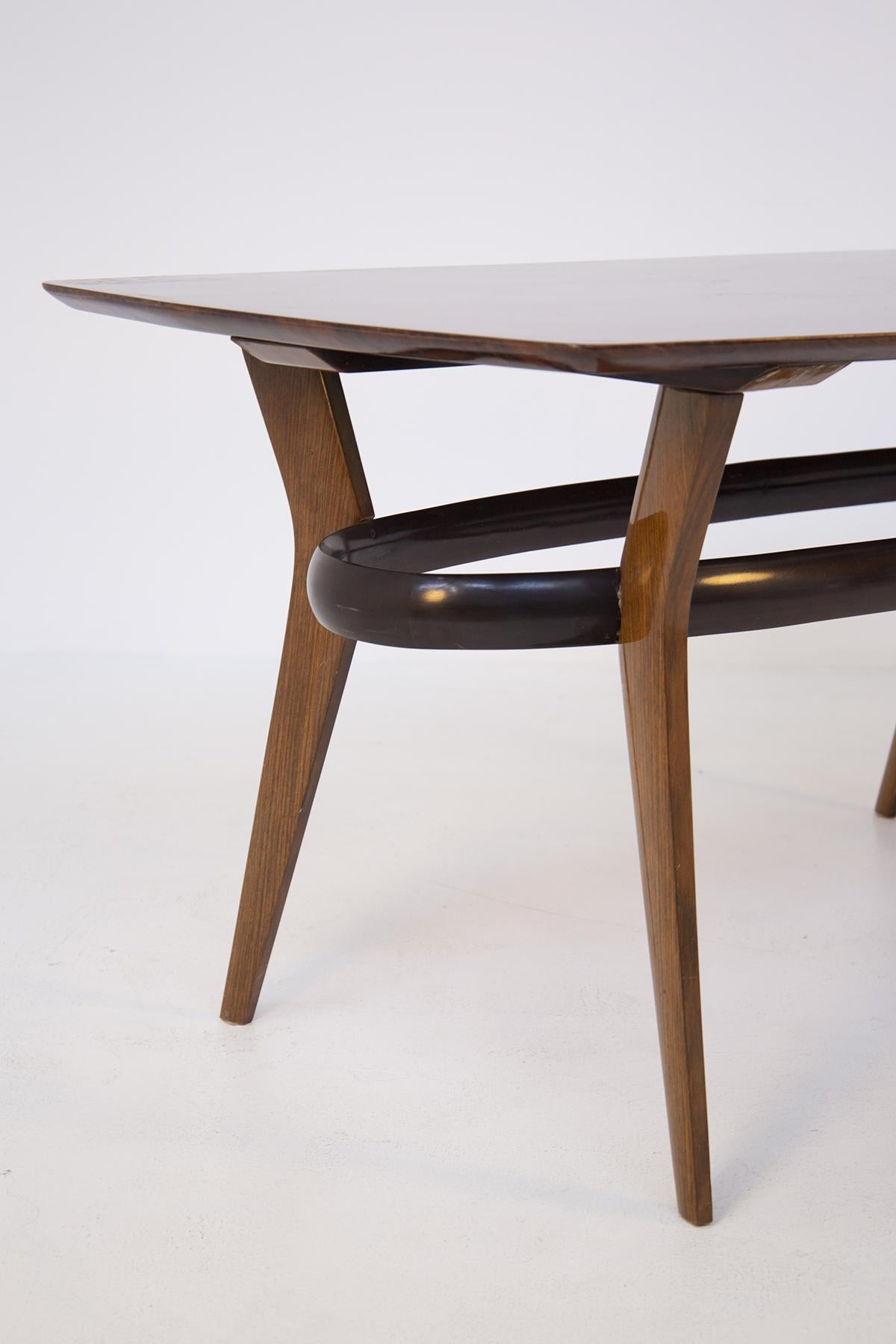 Mid-20th Century Vintage Dining Table in Fine Italian Wood, 1950s