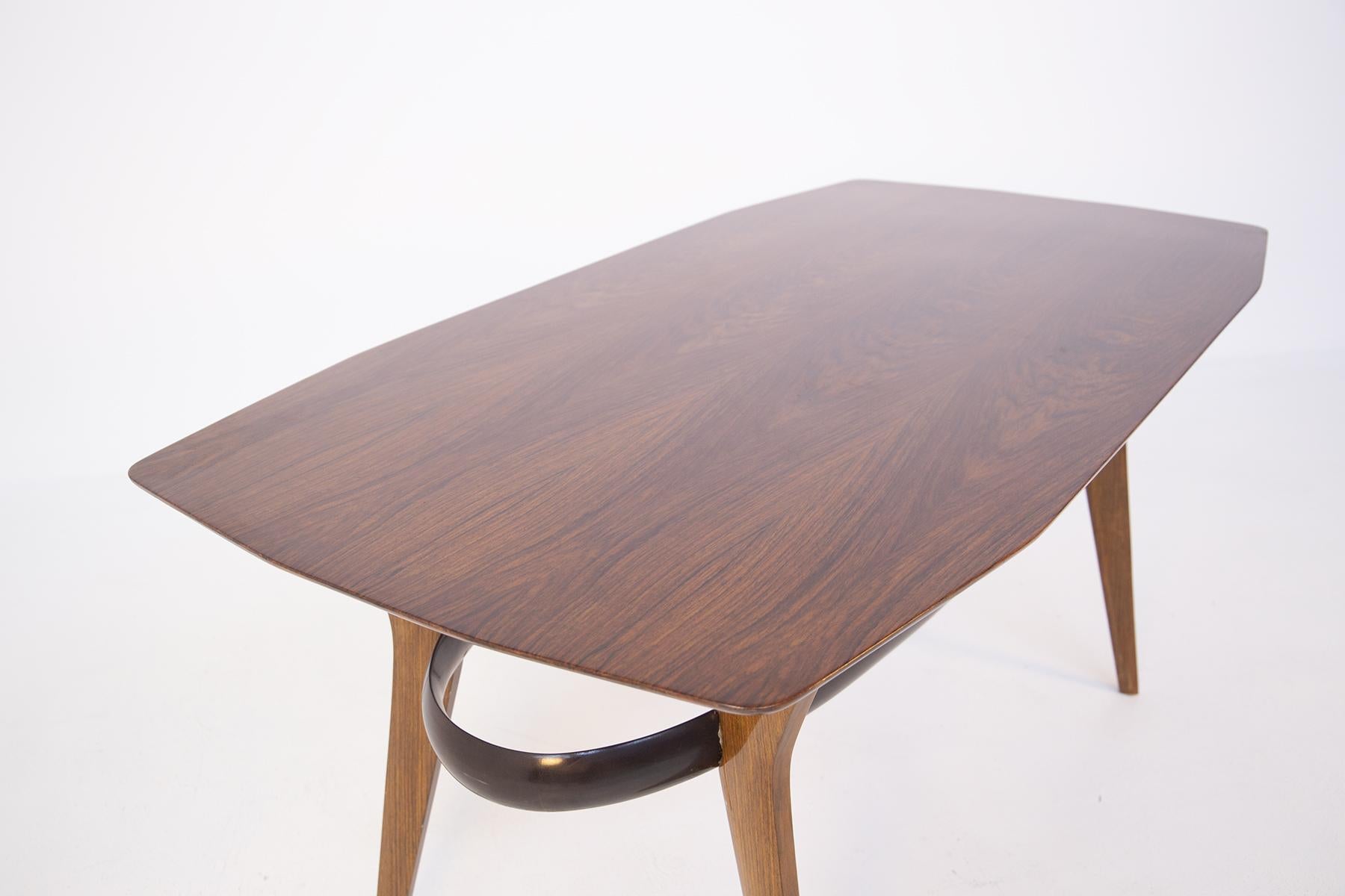 Vintage Dining Table in Fine Italian Wood, 1950s 4