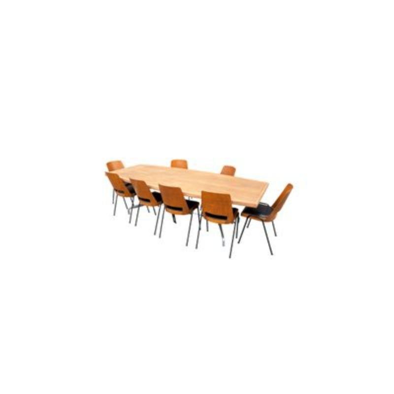 Italian Vintage Dining Table in Rosewood and Aluminum by Giancarlo Piretti, 1970