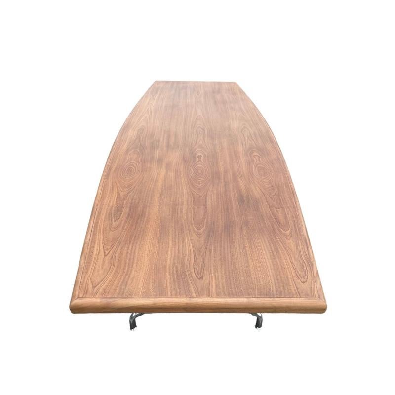 Vintage Dining Table in Rosewood and Aluminum by Giancarlo Piretti, 1970 In Excellent Condition In Andrézieux-Bouthéon, FR