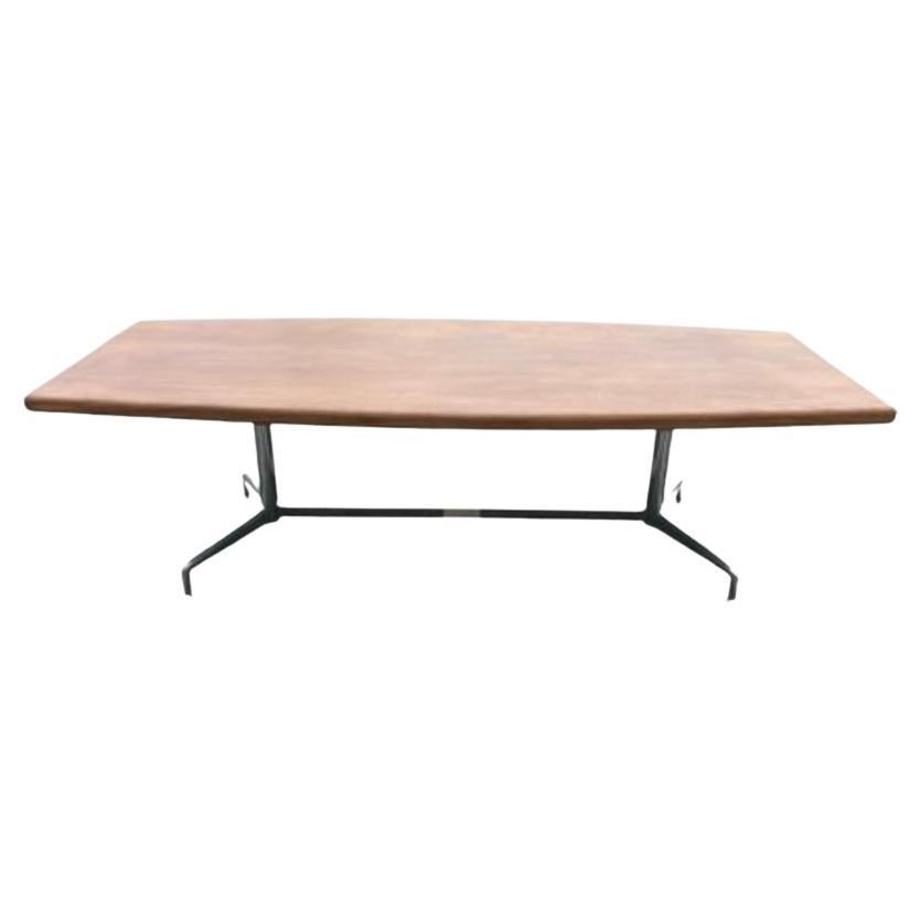 Vintage Dining Table in Rosewood and Aluminum by Giancarlo Piretti, 1970