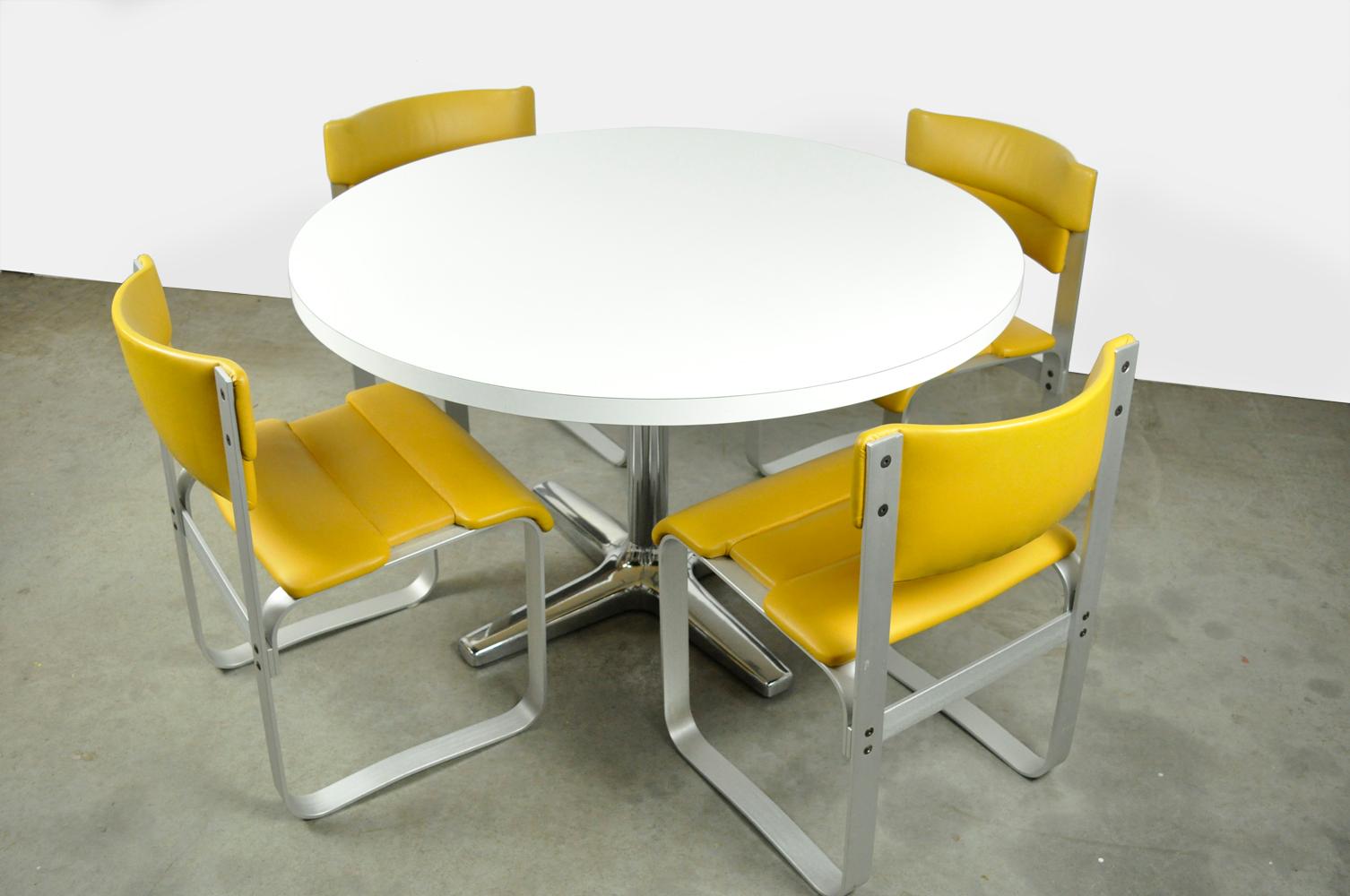 Modern Vintage dining table set, by Asko and Ilmari Lappalainen and Pastoe, 1960s-1970s For Sale