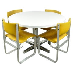 Retro dining table set, by Asko and Ilmari Lappalainen and Pastoe, 1960s-1970s