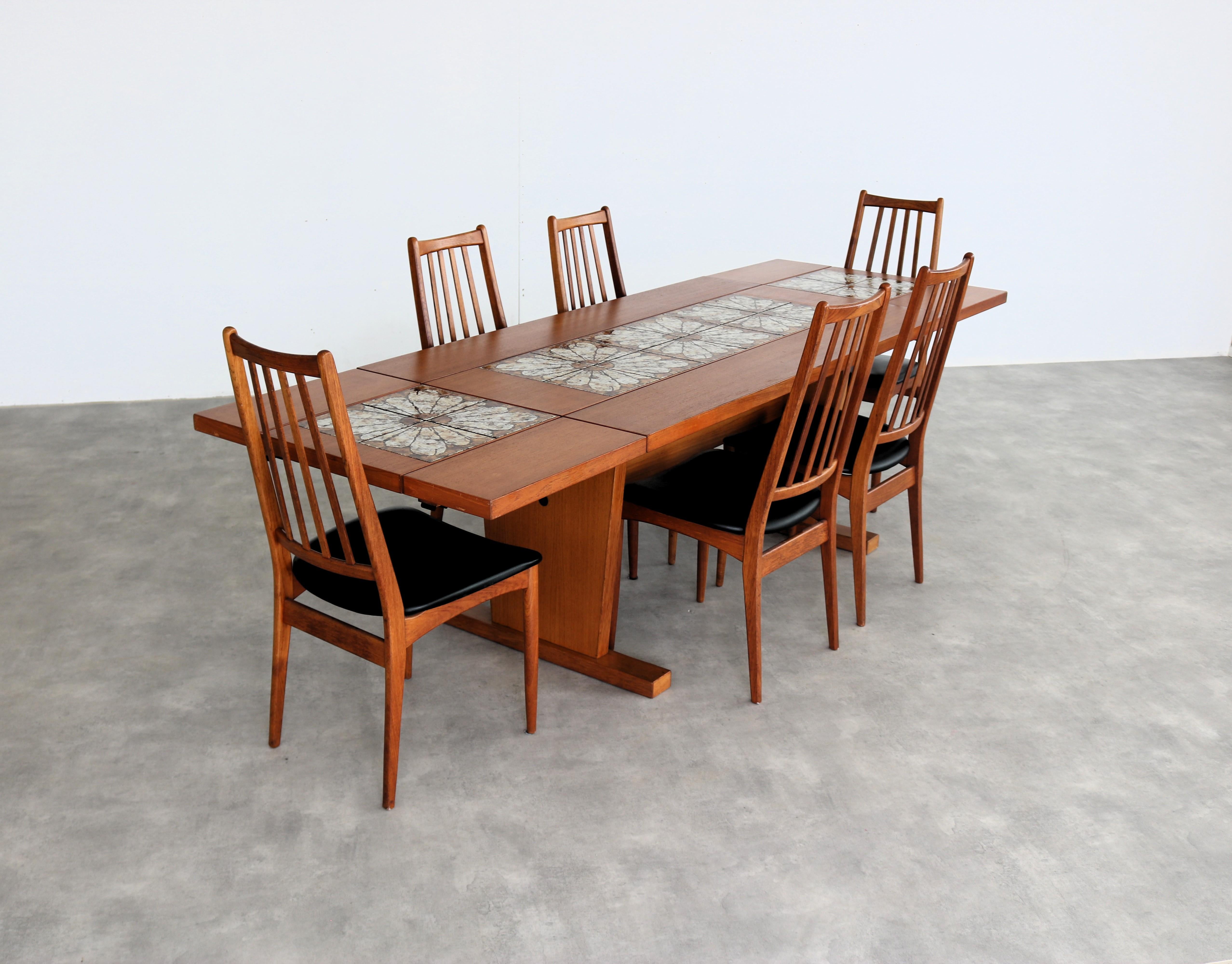 Vintage dining table  table  1960s  extendable For Sale 7