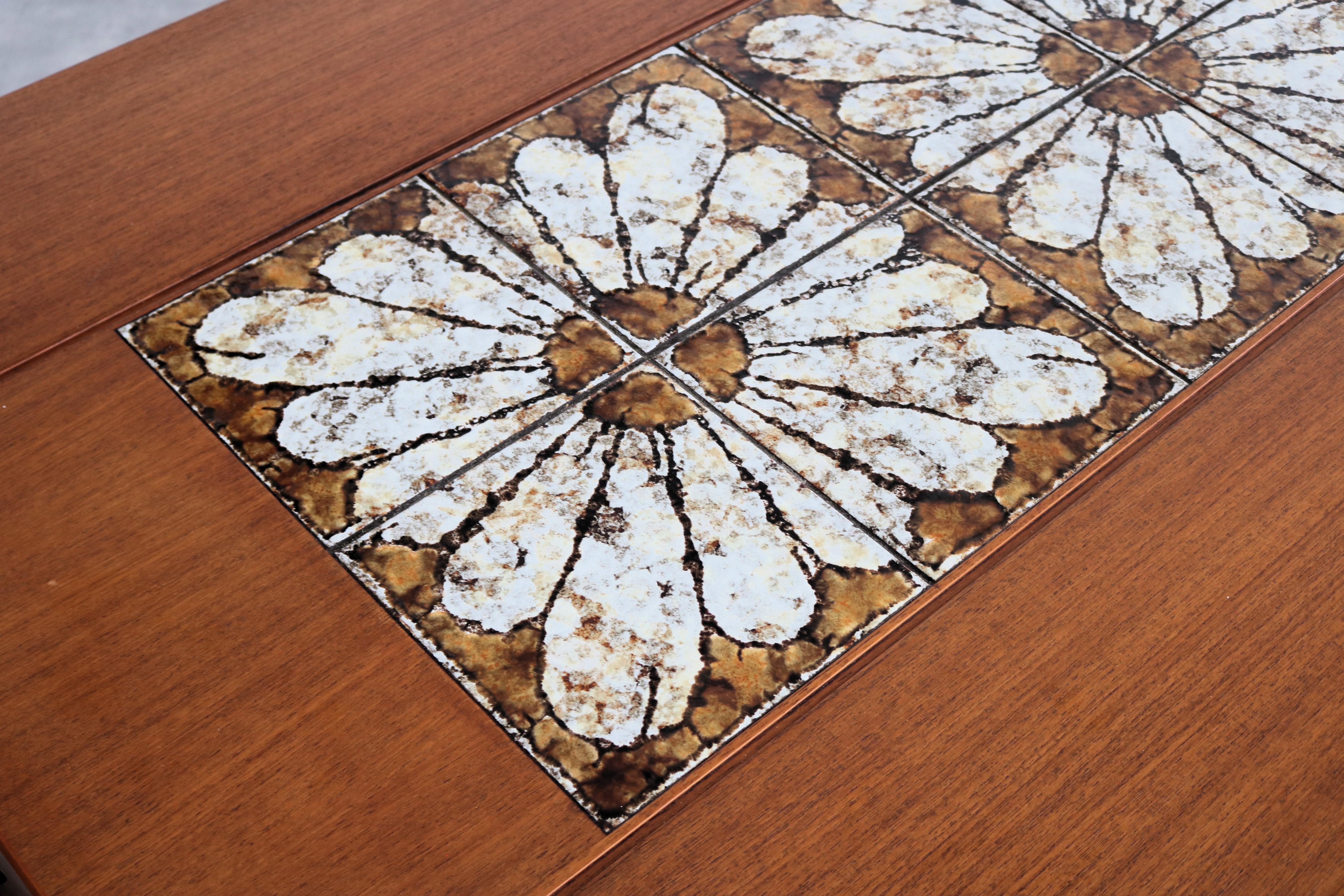 Ceramic Vintage dining table  table  1960s  extendable For Sale