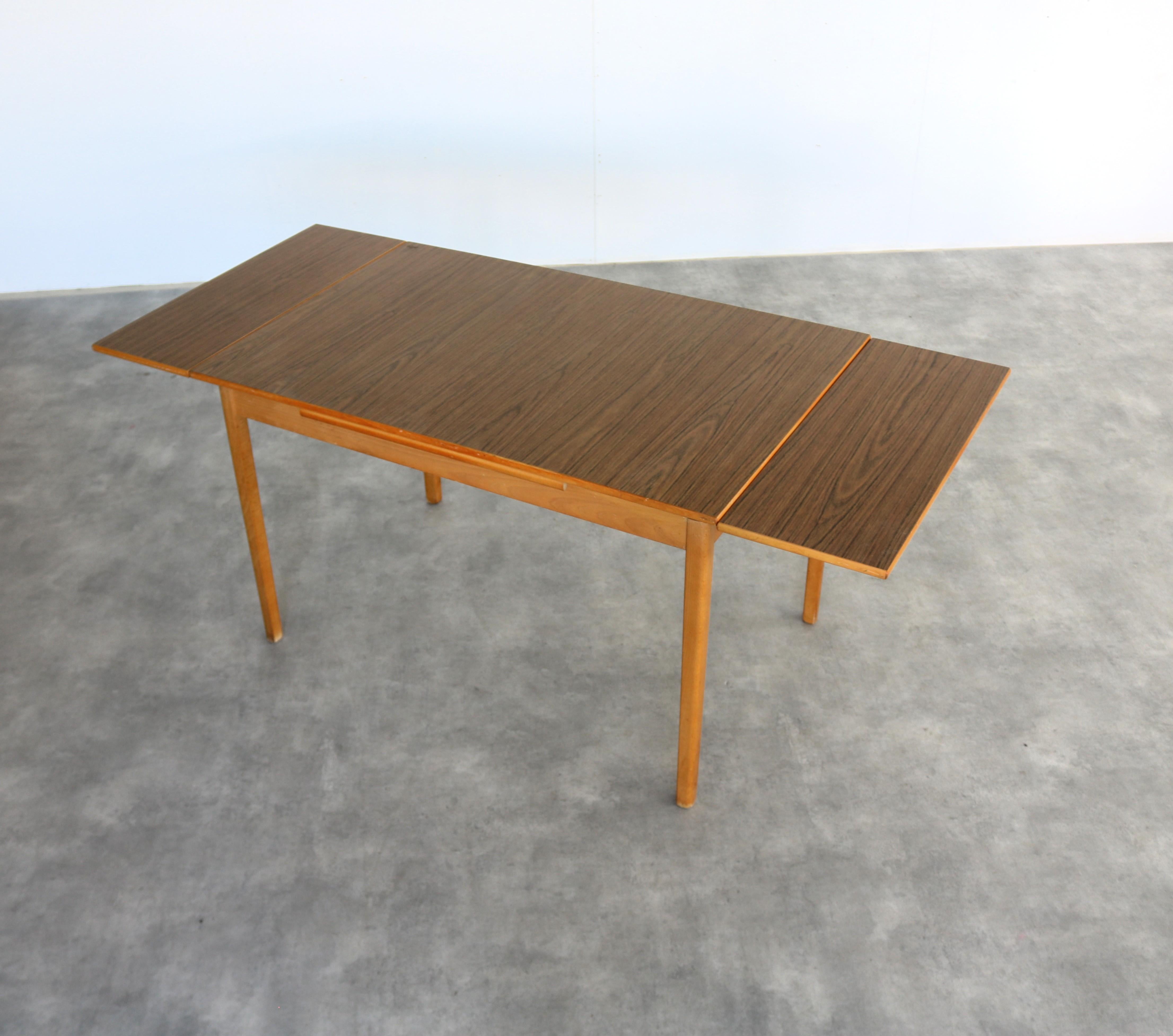 Vintage dining table  table  1960s  extendable  Swedish For Sale 4