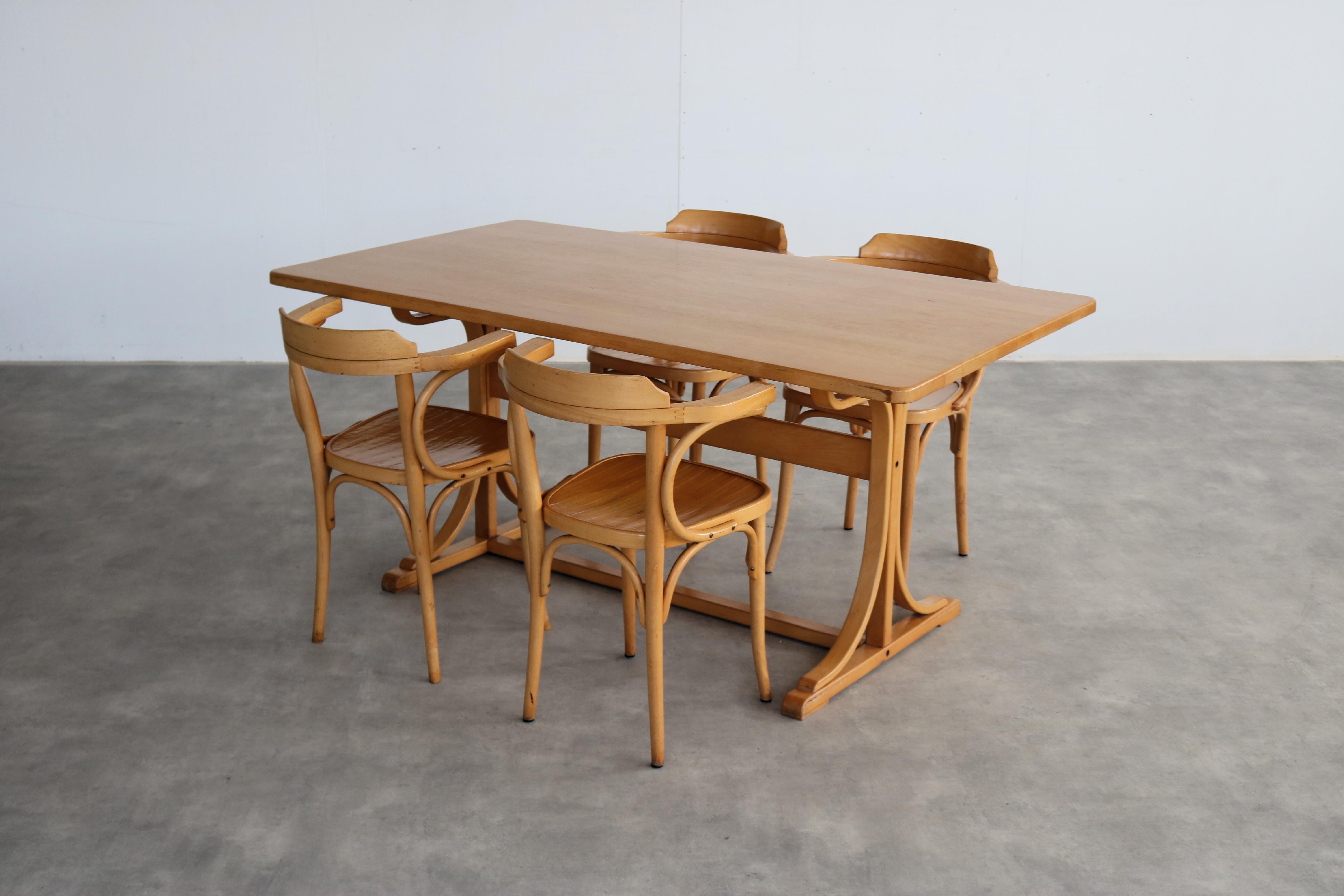 Vintage dining table  table  1960s  Thonet style For Sale 4