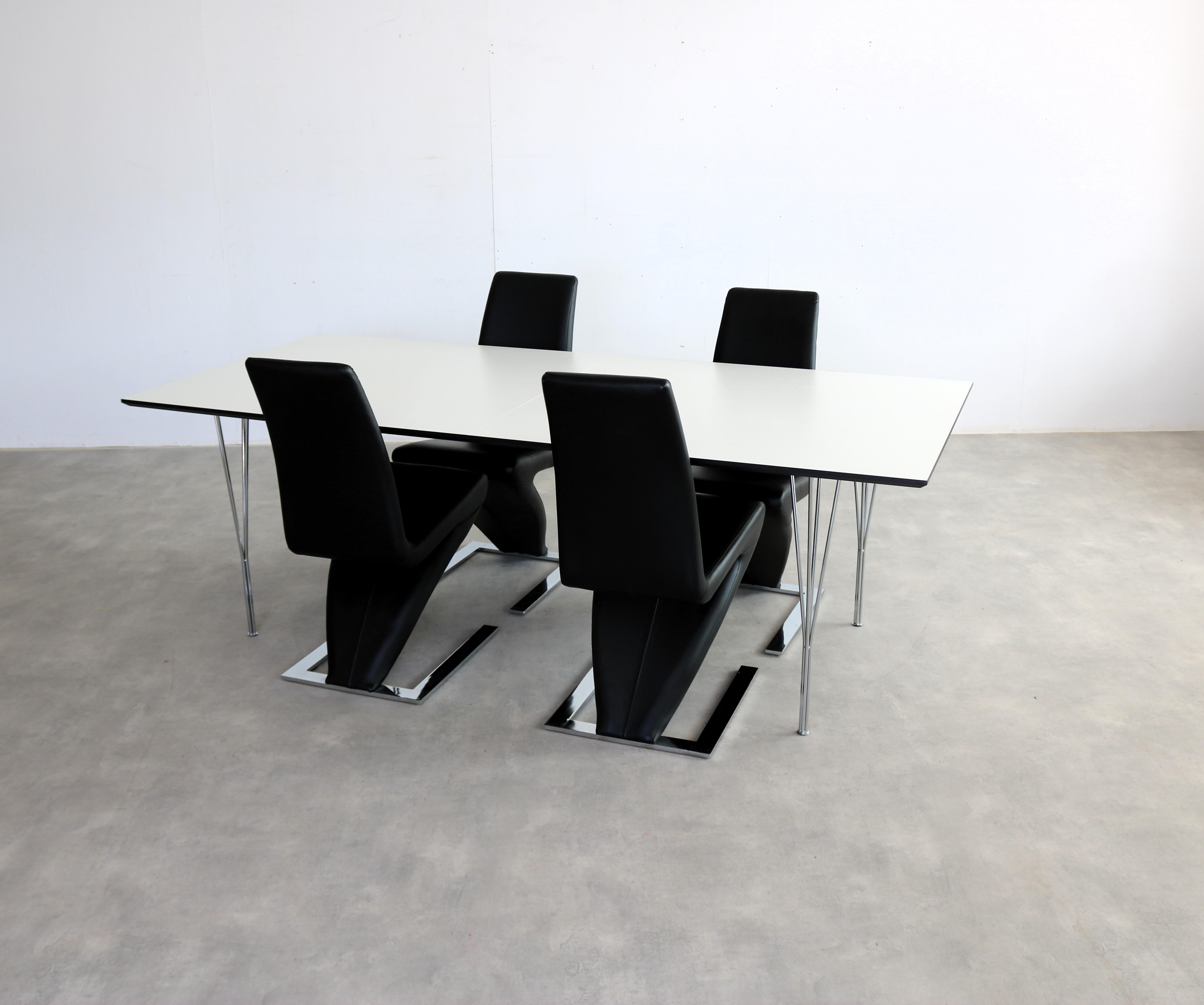 table à manger vintage  tableau  90s  Suède en vente 6