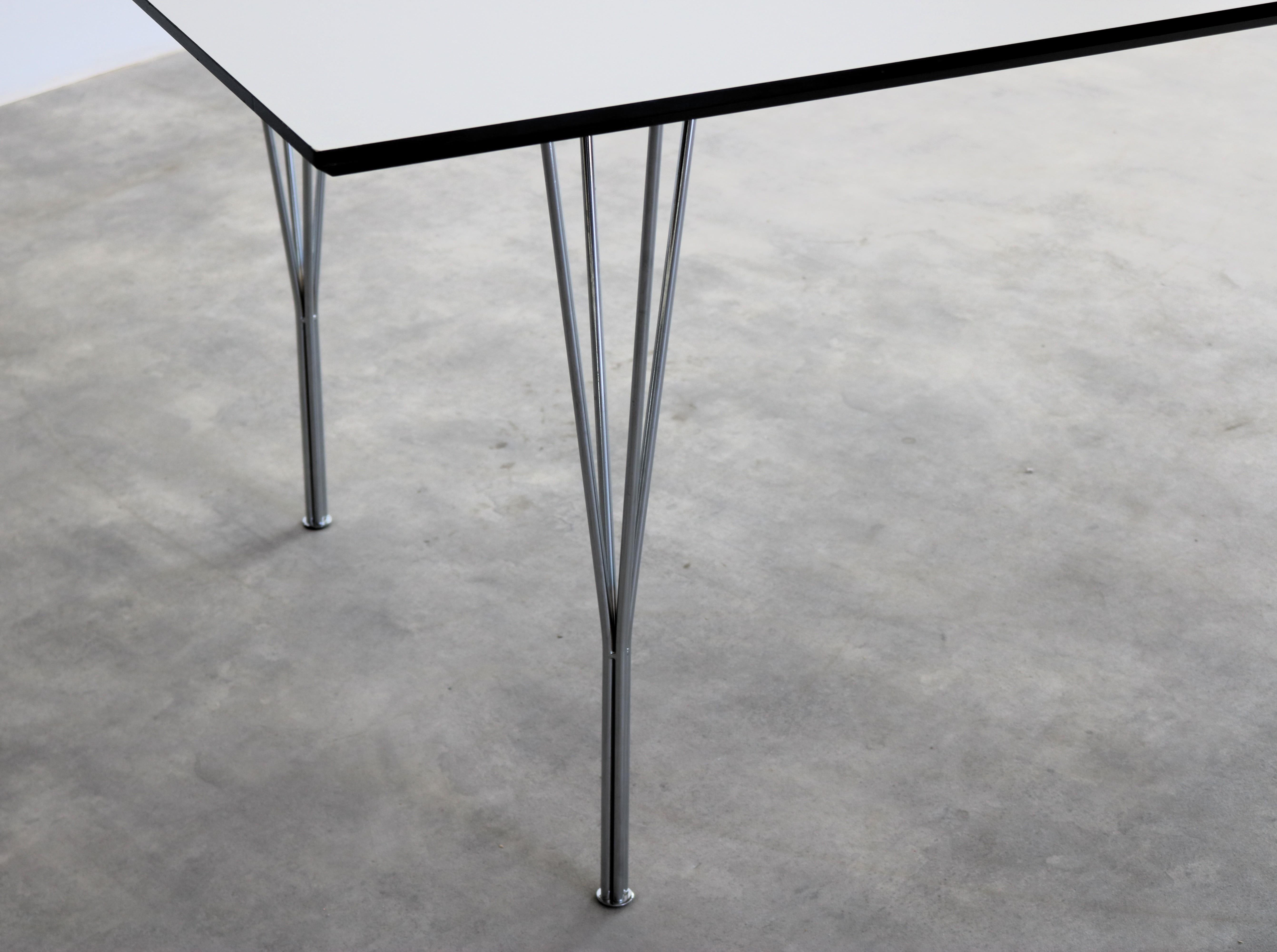 Chrome table à manger vintage  tableau  90s  Suède en vente