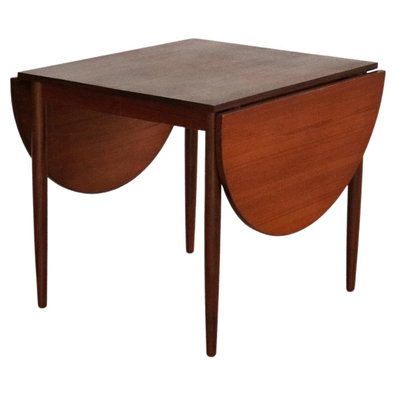 Vintage Danish Round Extendable Pedestal Dining Table at 1stDibs