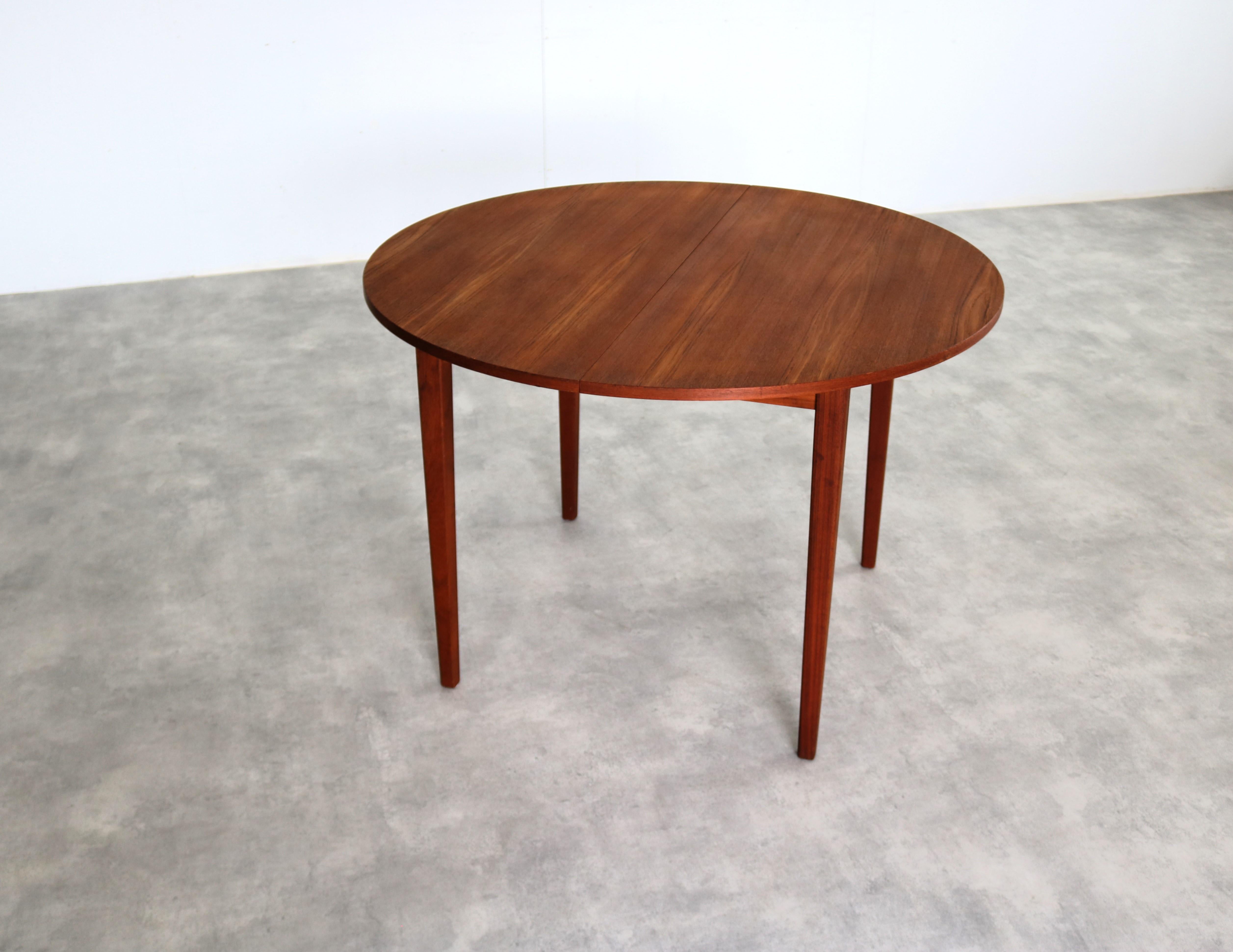 table à manger vintage  tableau  extensible  60's Bon état à Lemmer, NL