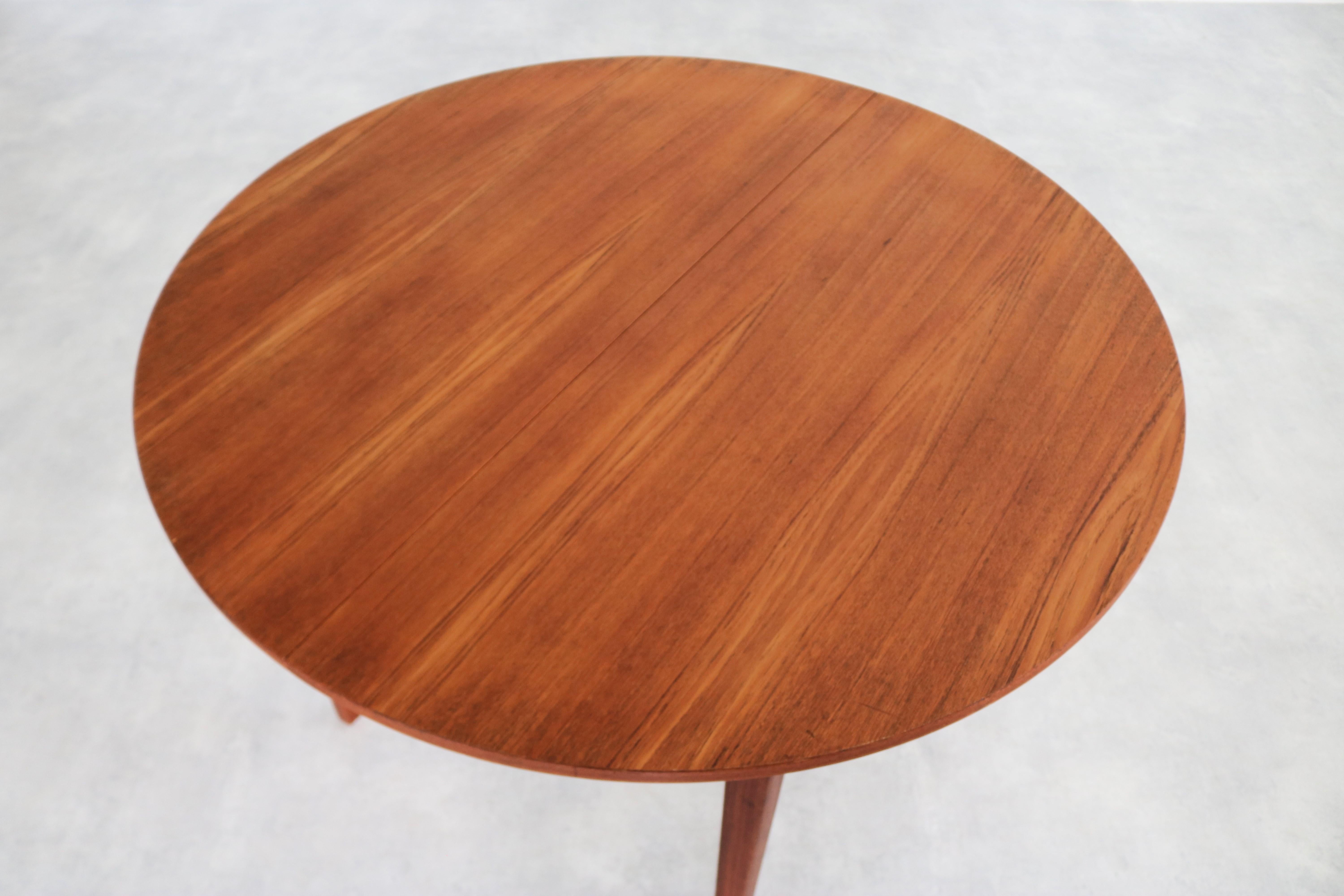 Milieu du XXe siècle table à manger vintage  tableau  extensible  60's