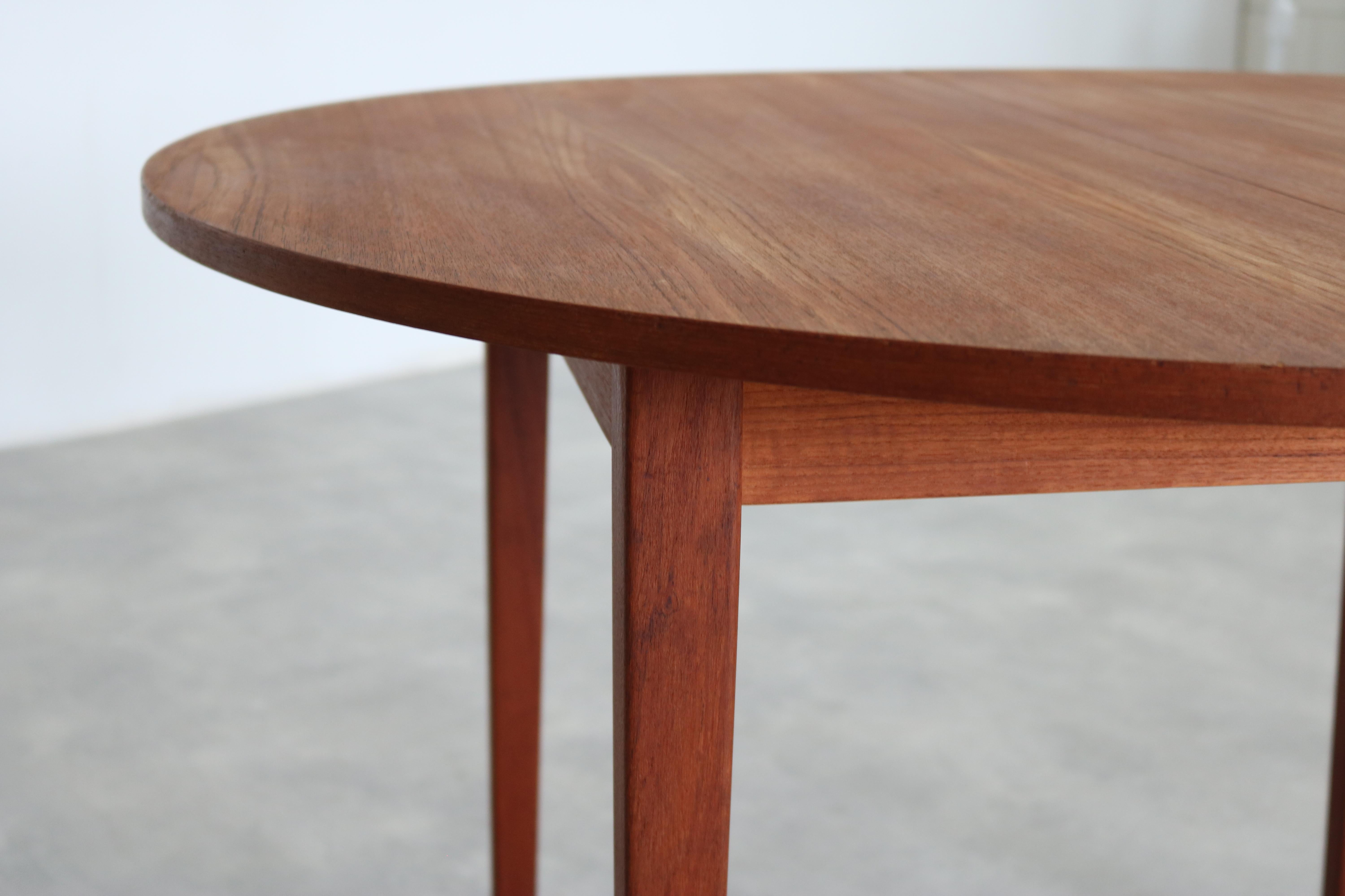 Teck table à manger vintage  tableau  extensible  60's
