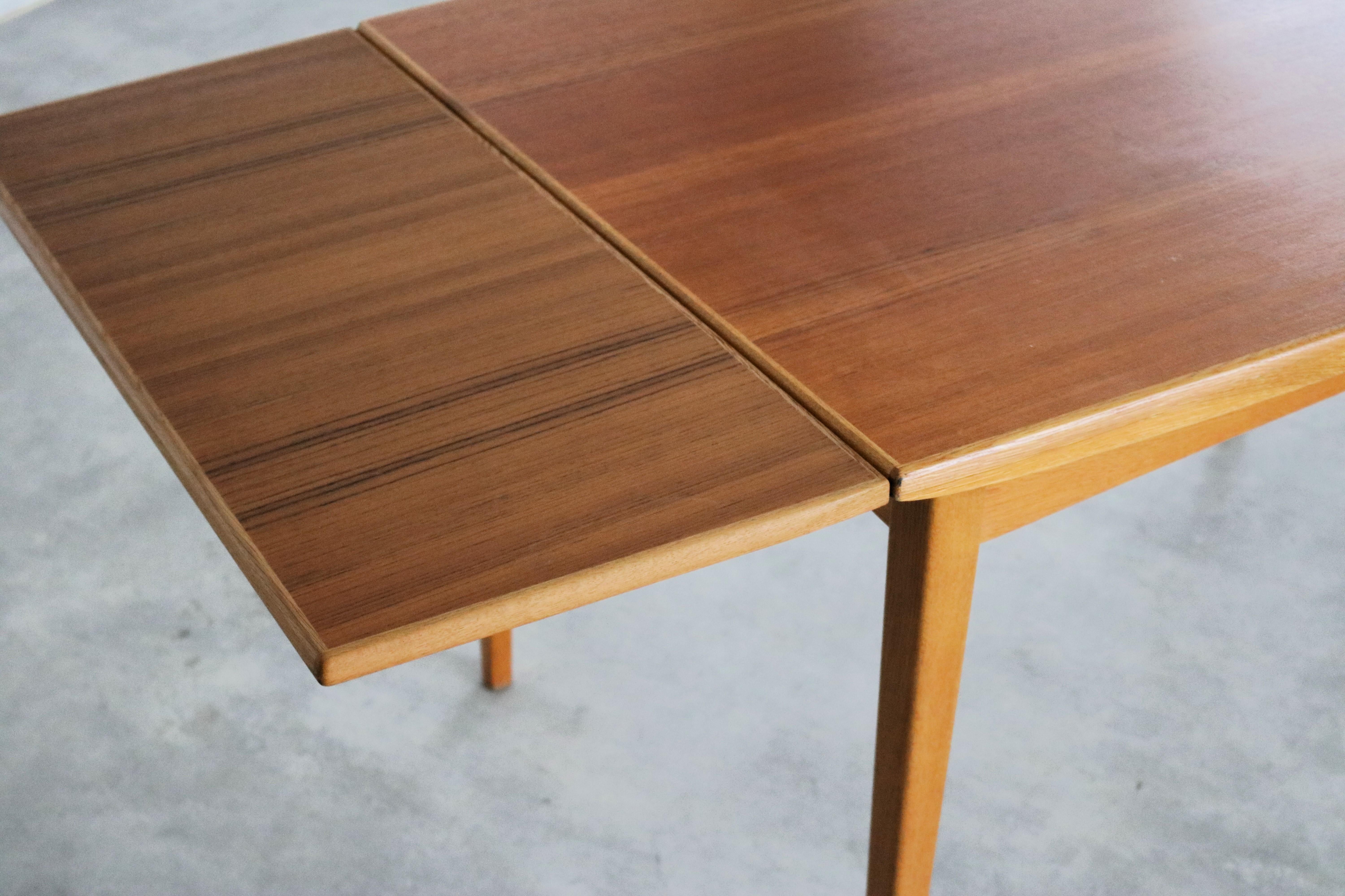 table à manger vintage  tableau  extensible  60s  Suédois en vente 5