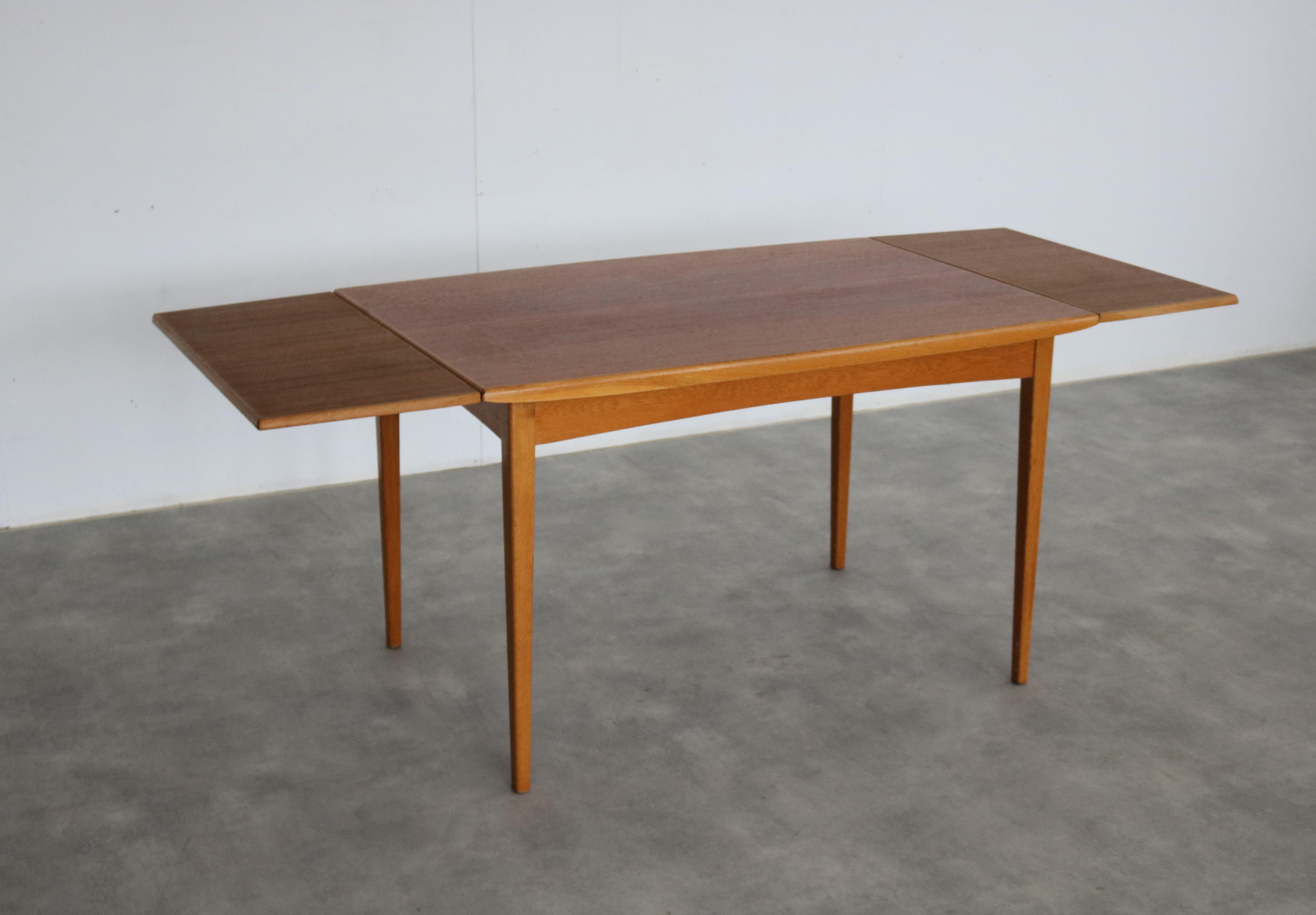table à manger vintage  tableau  extensible  60s  Suédois en vente 8